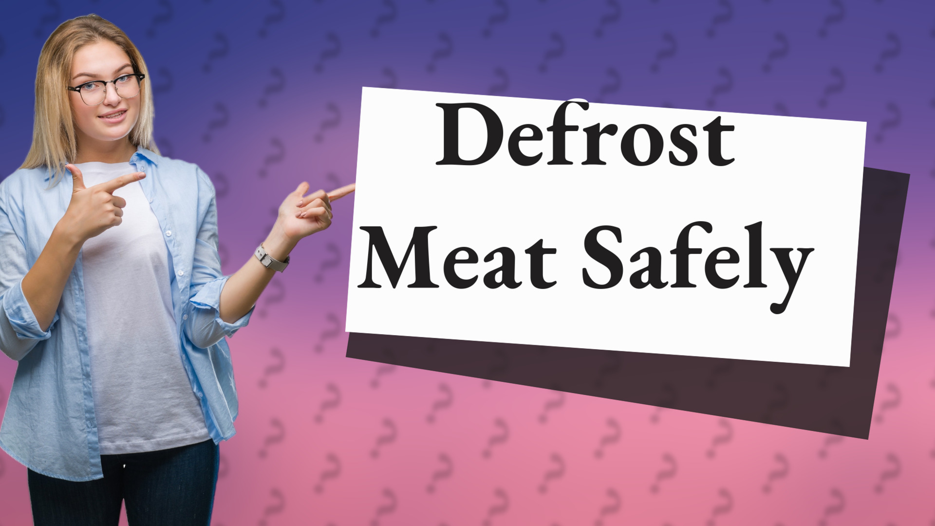 Defrost Meat Safely