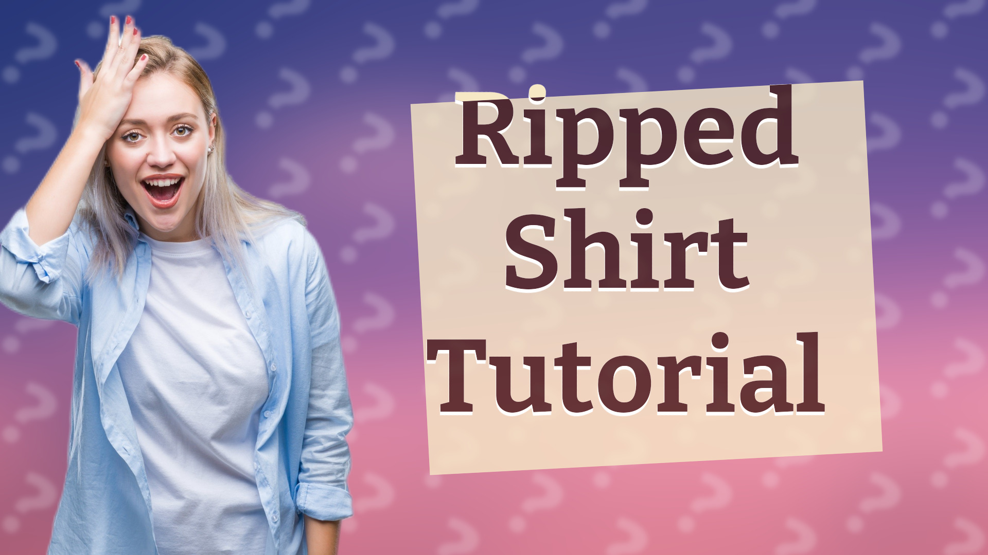 Ripped Shirt Tutorial