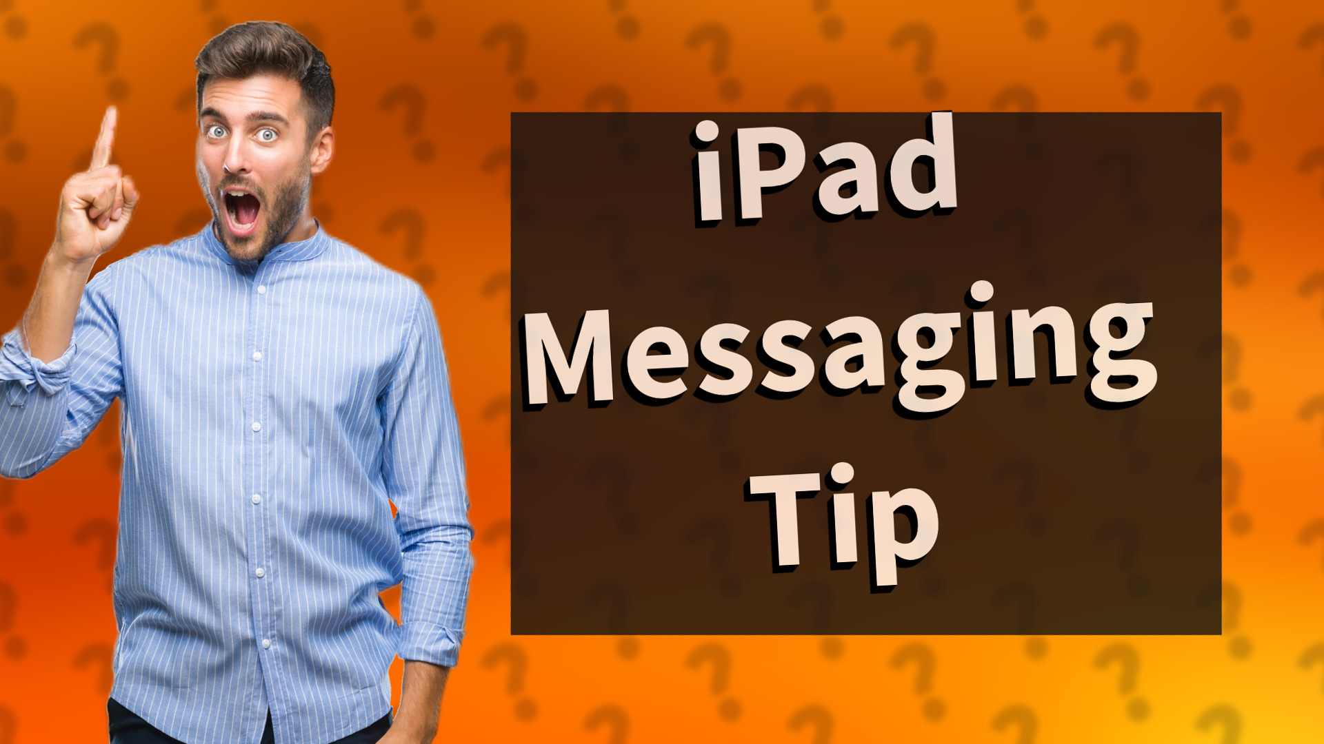 iPad Messaging Tip
