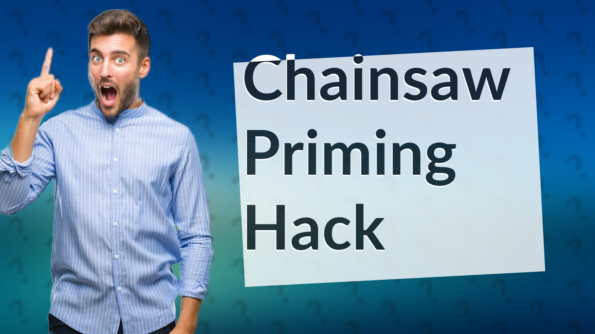 Chainsaw Priming Hack
