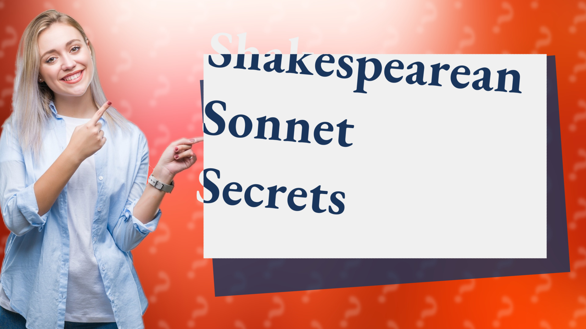 Shakespearean Sonnet Secrets