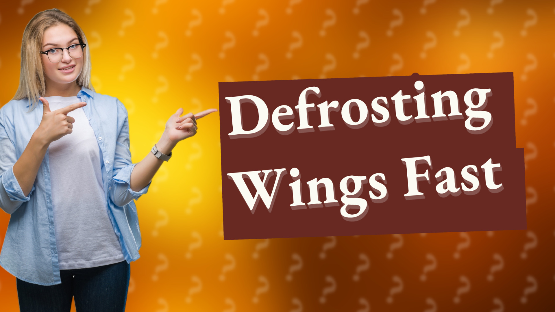 Defrosting Wings Fast