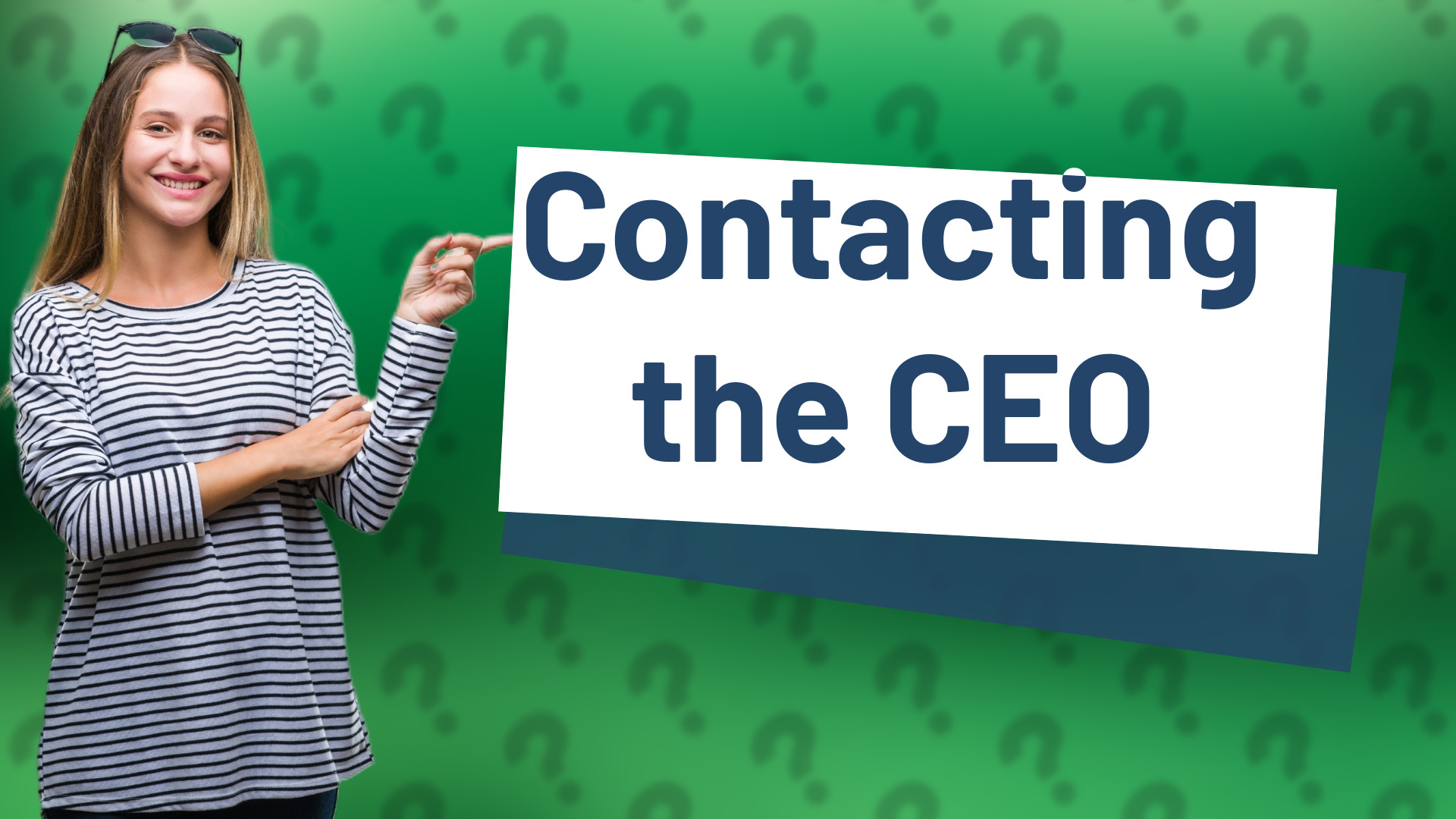 Contacting the CEO
