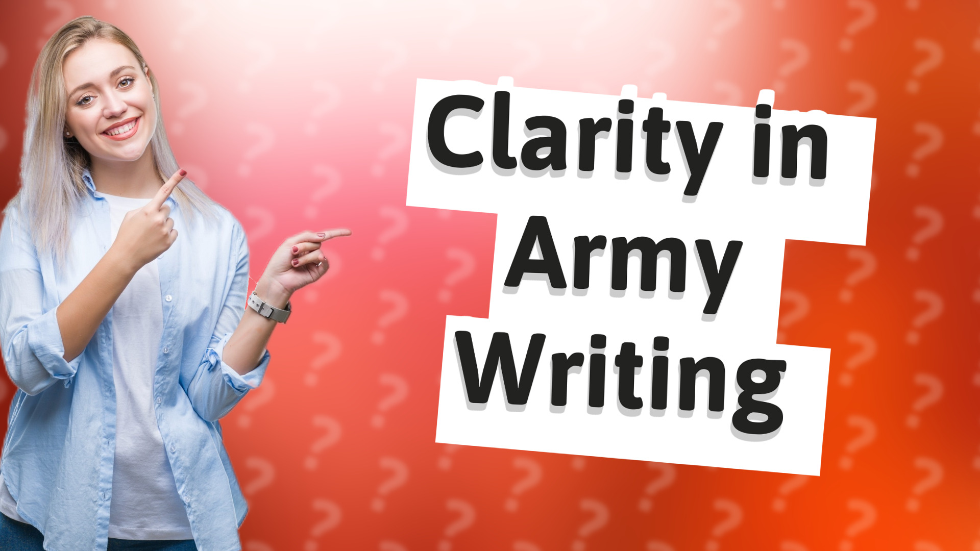 Clarity in Army Writing