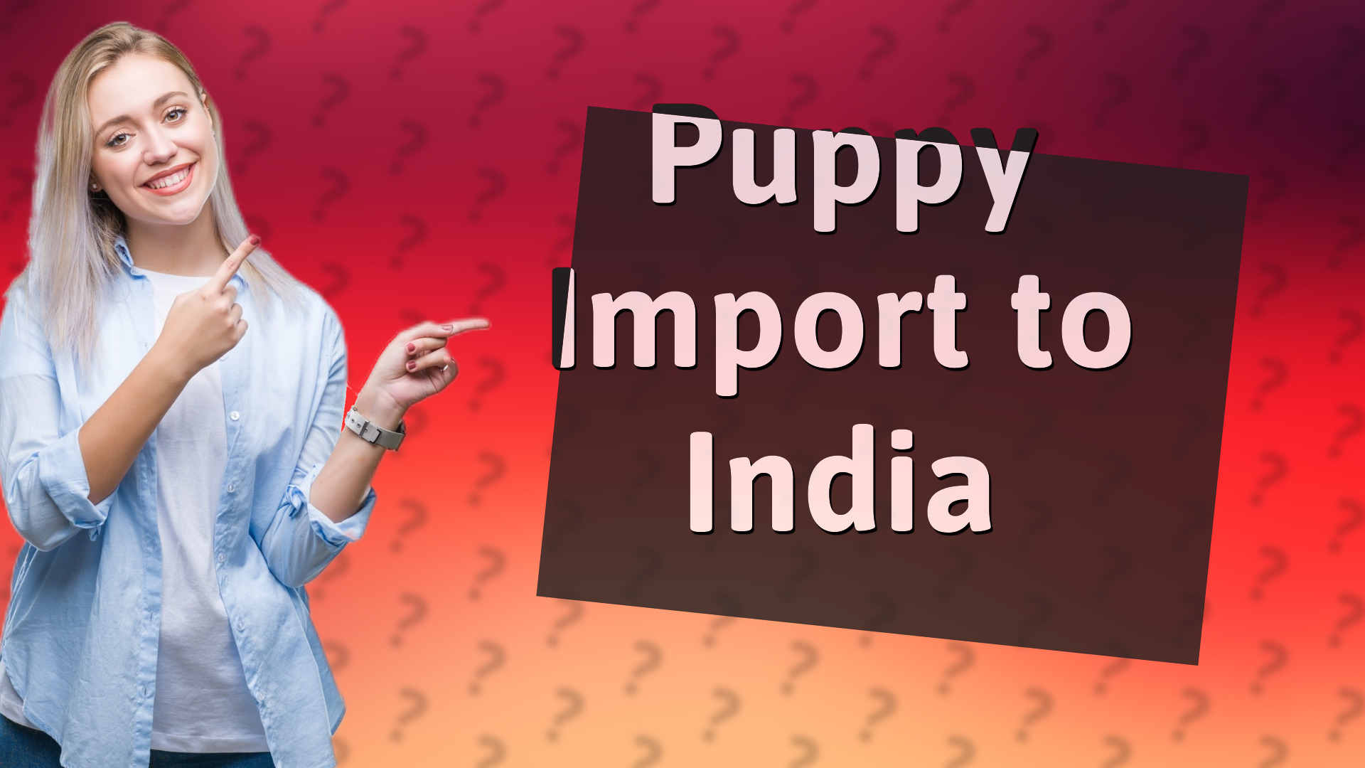 Puppy Import to India