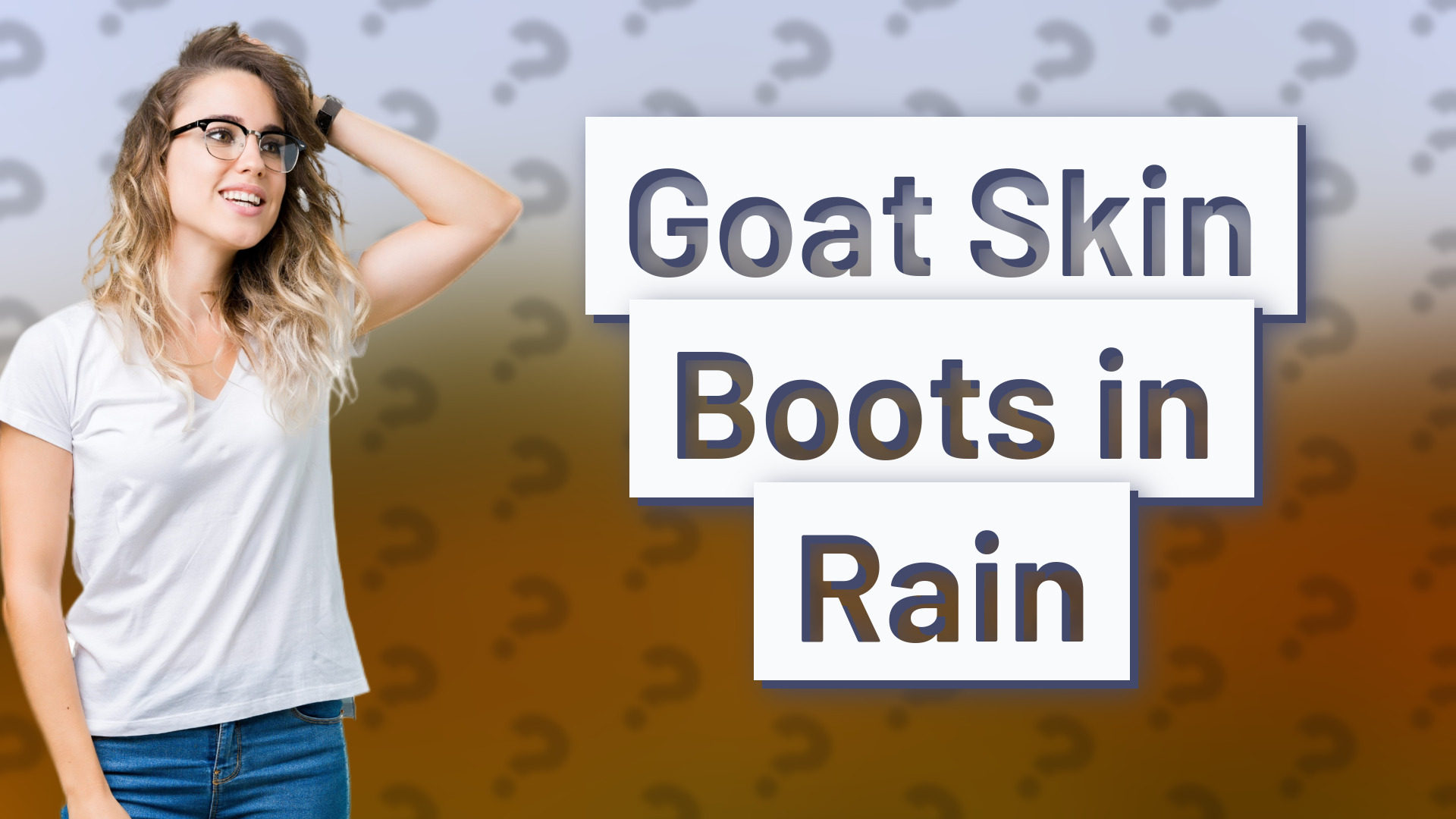 Goat Skin Boots in Rain