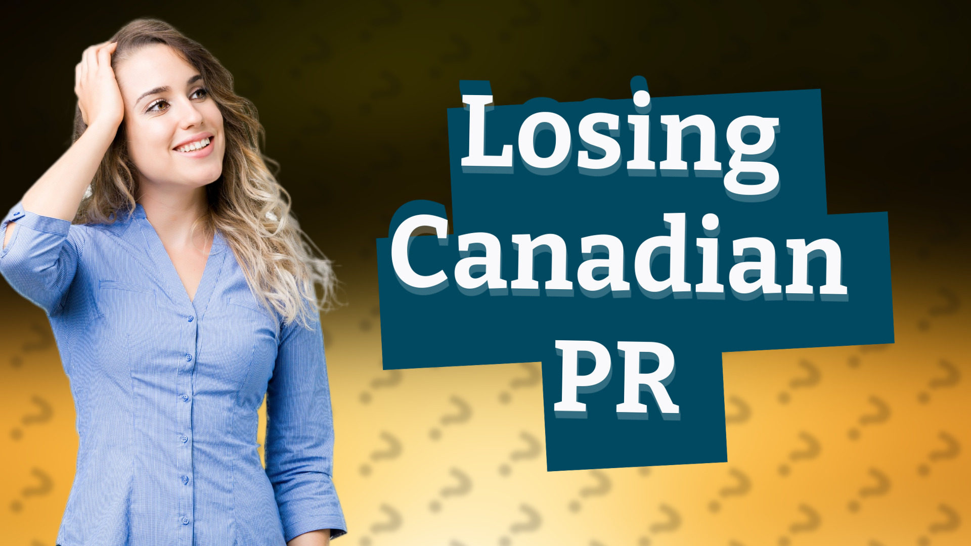 Losing Canadian PR