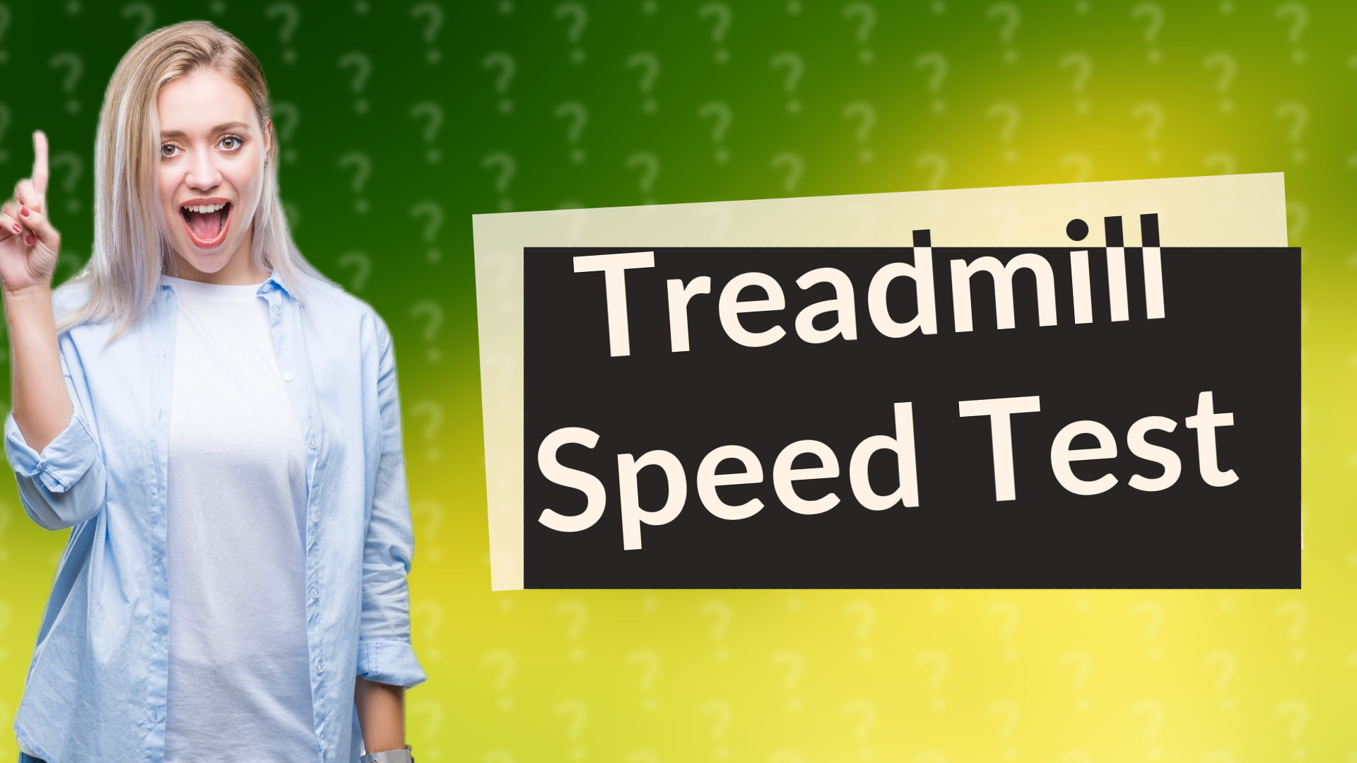 Treadmill Speed Test