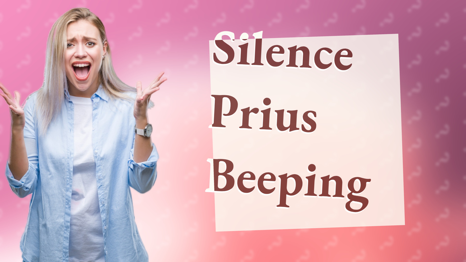 Silence Prius Beeping