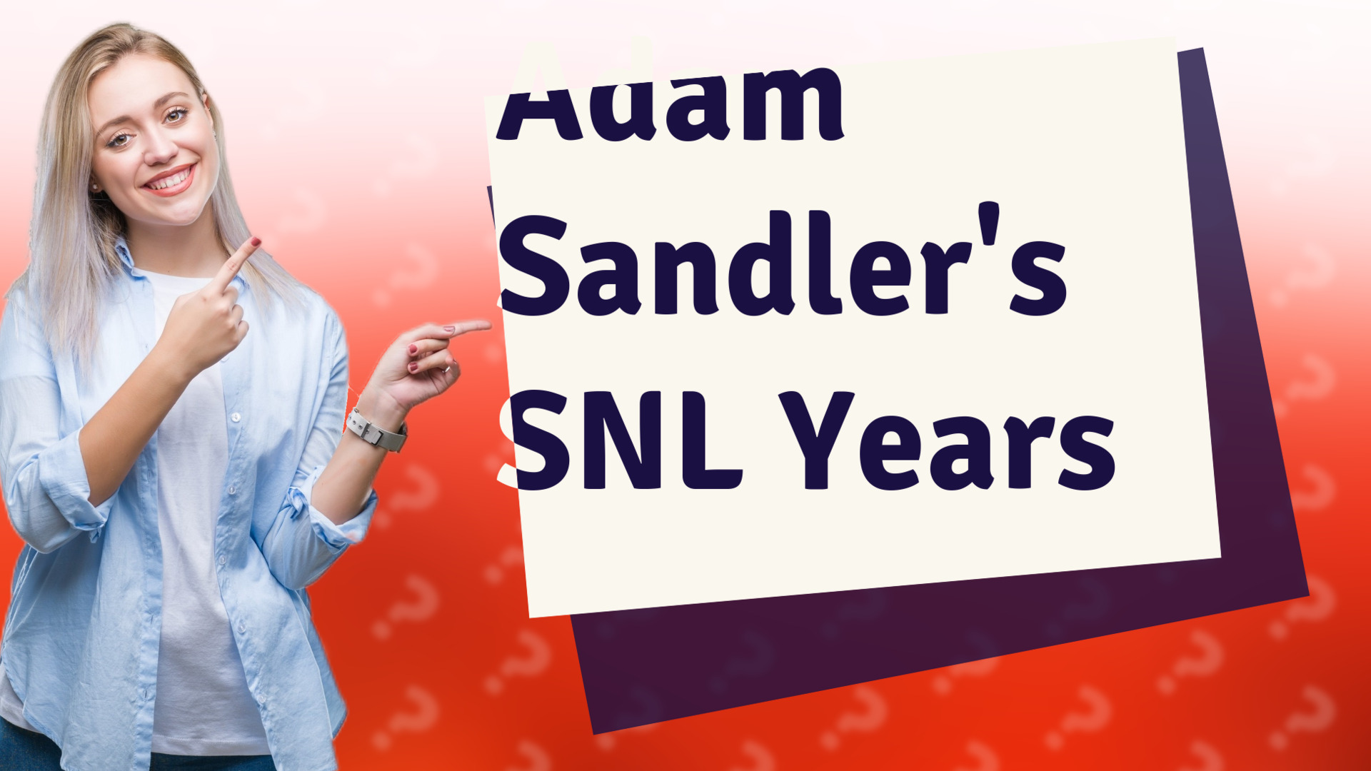 Adam Sandler's SNL Years