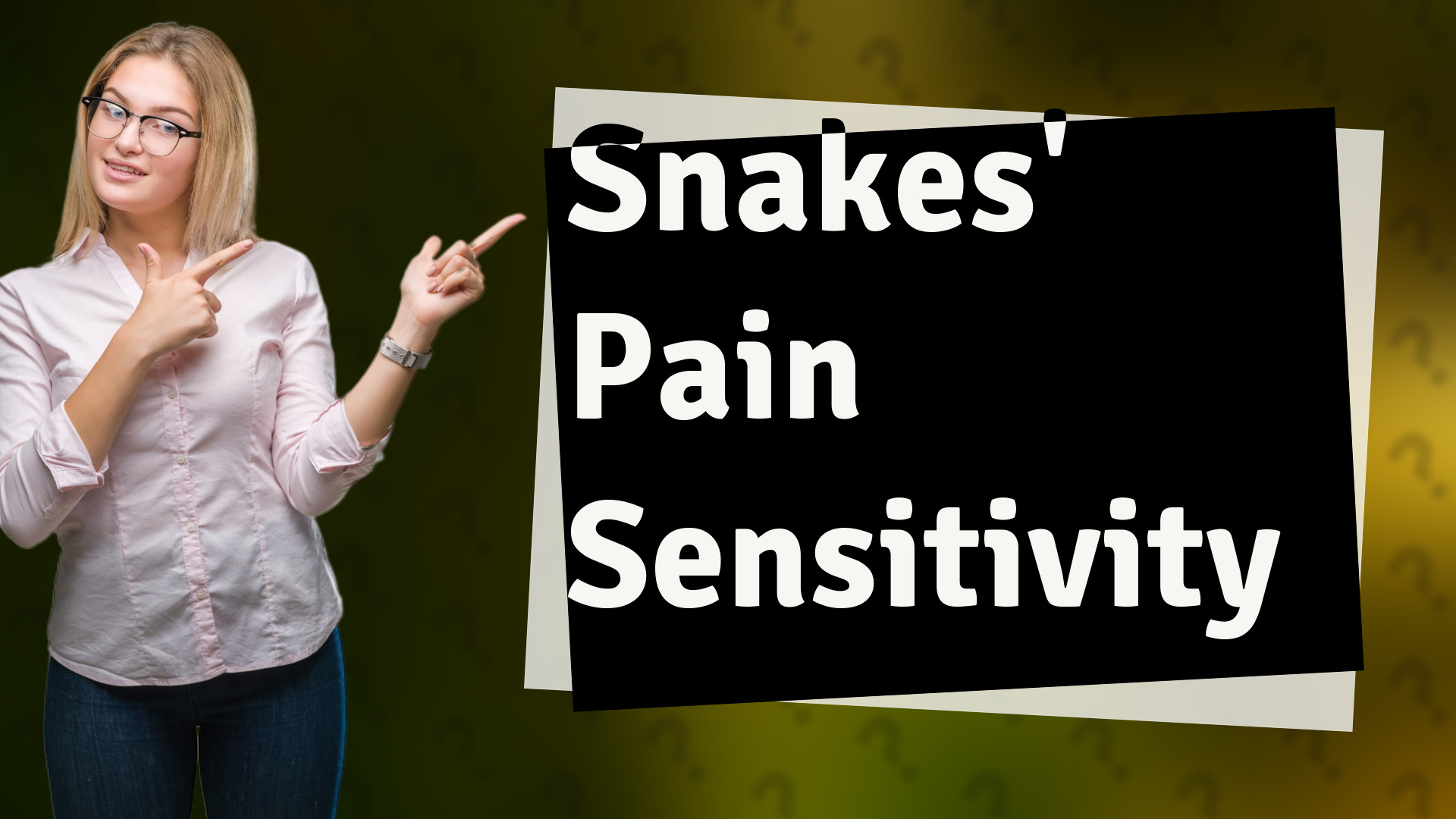 Snakes' Pain Sensitivity