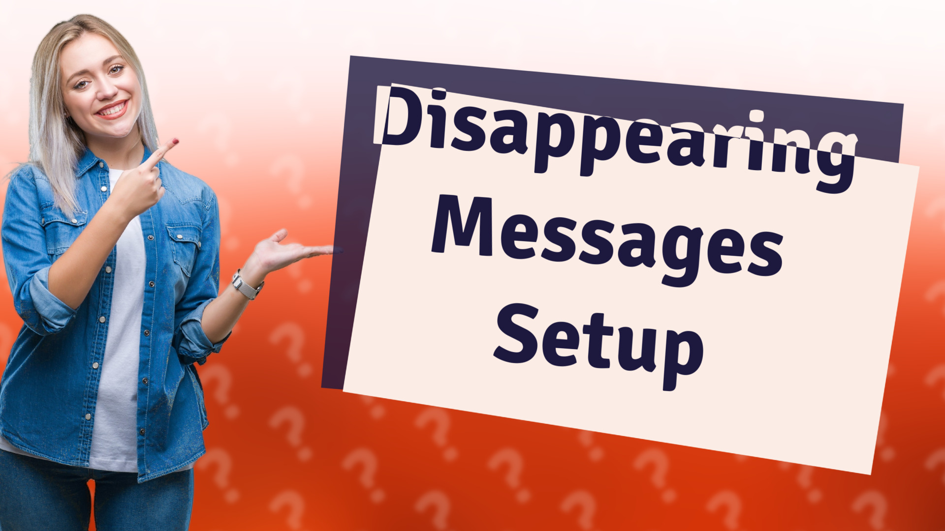 Disappearing Messages Setup
