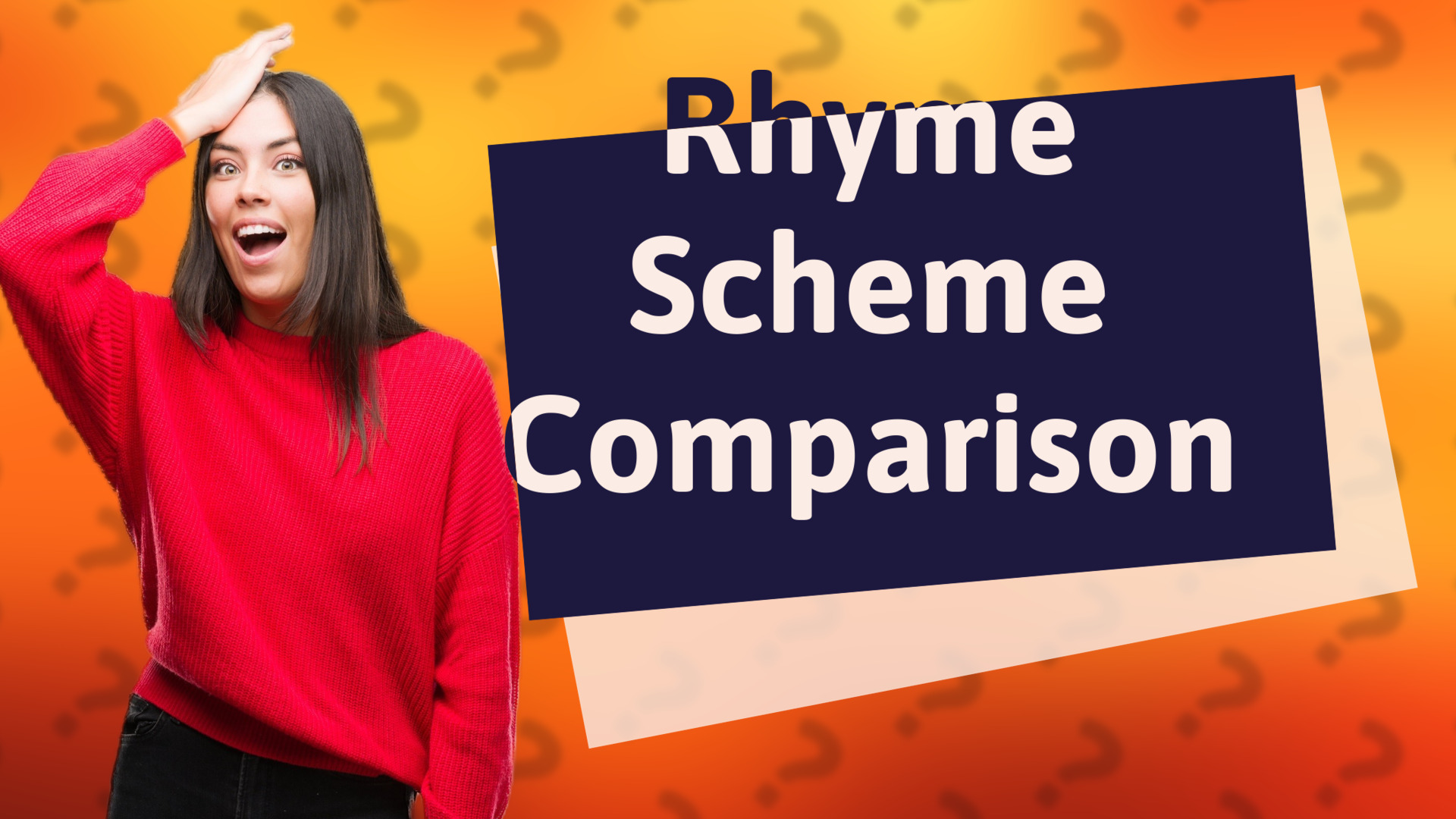 Rhyme Scheme Comparison