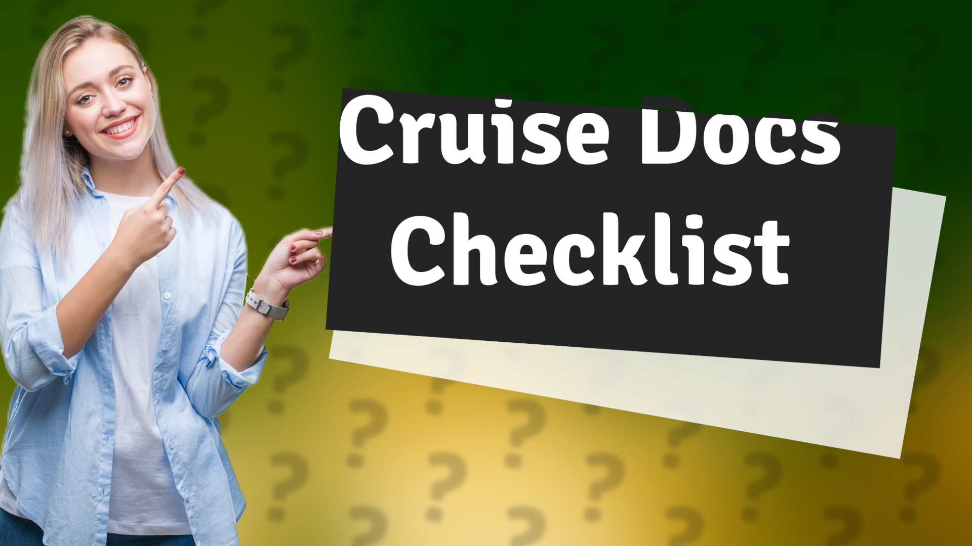 Cruise Docs Checklist
