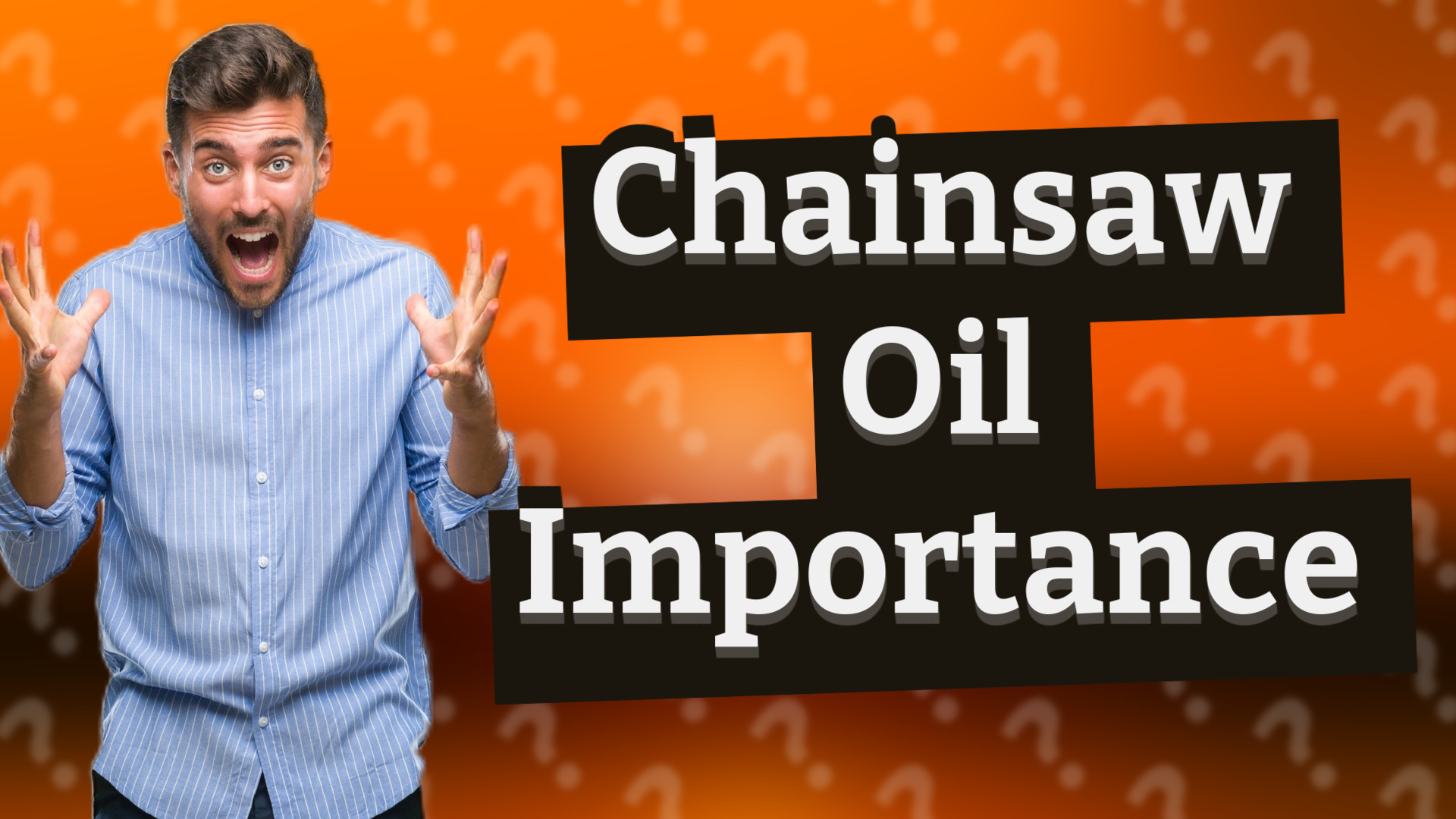 Chainsaw Oil Importance