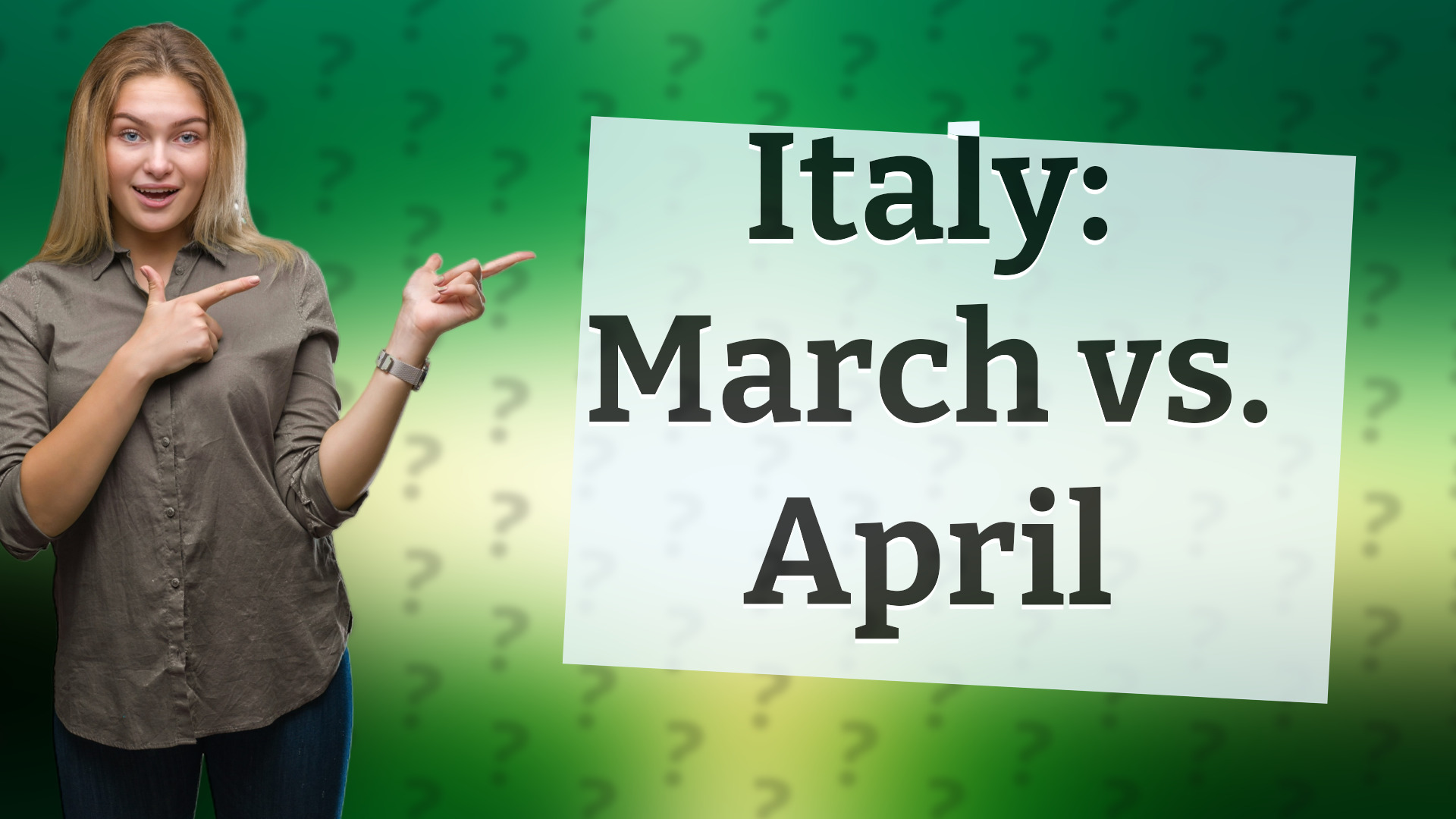 Italy: March vs. April
