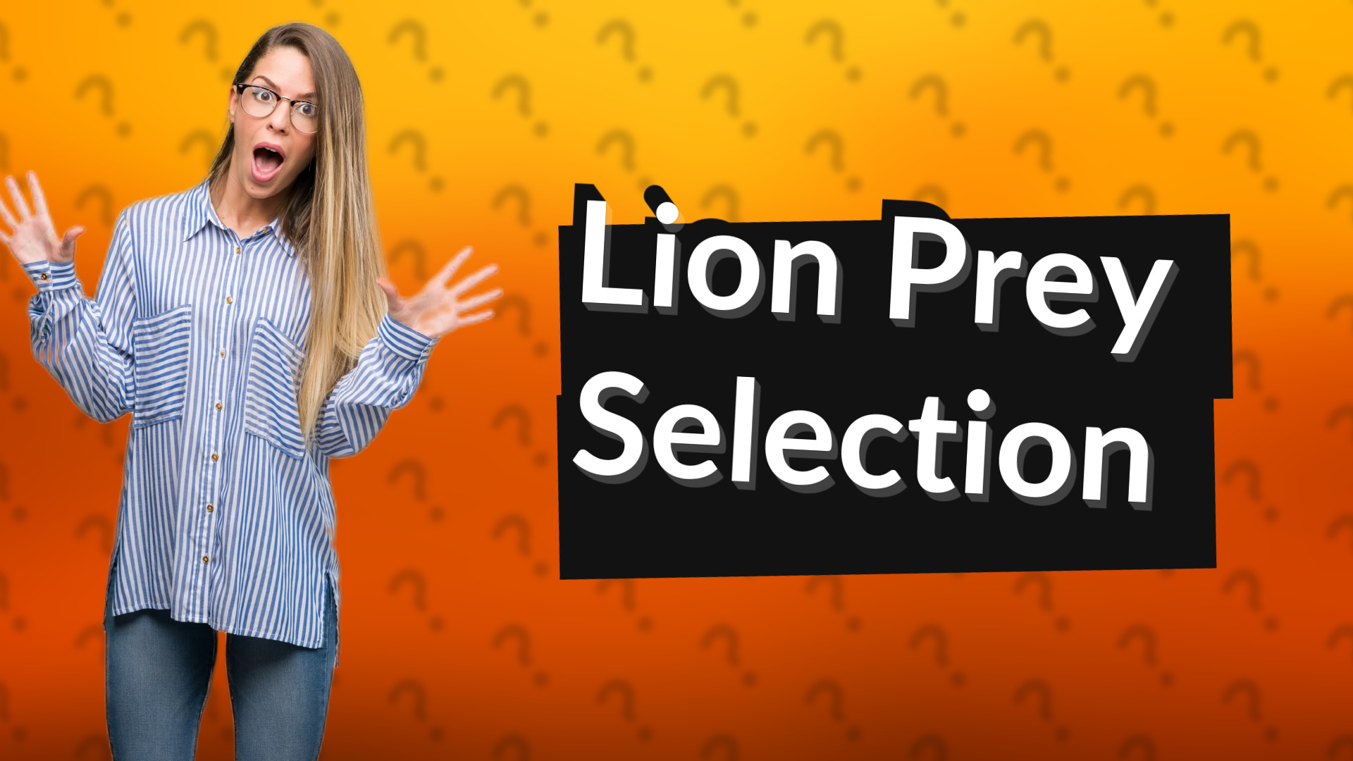 Lion Prey Selection