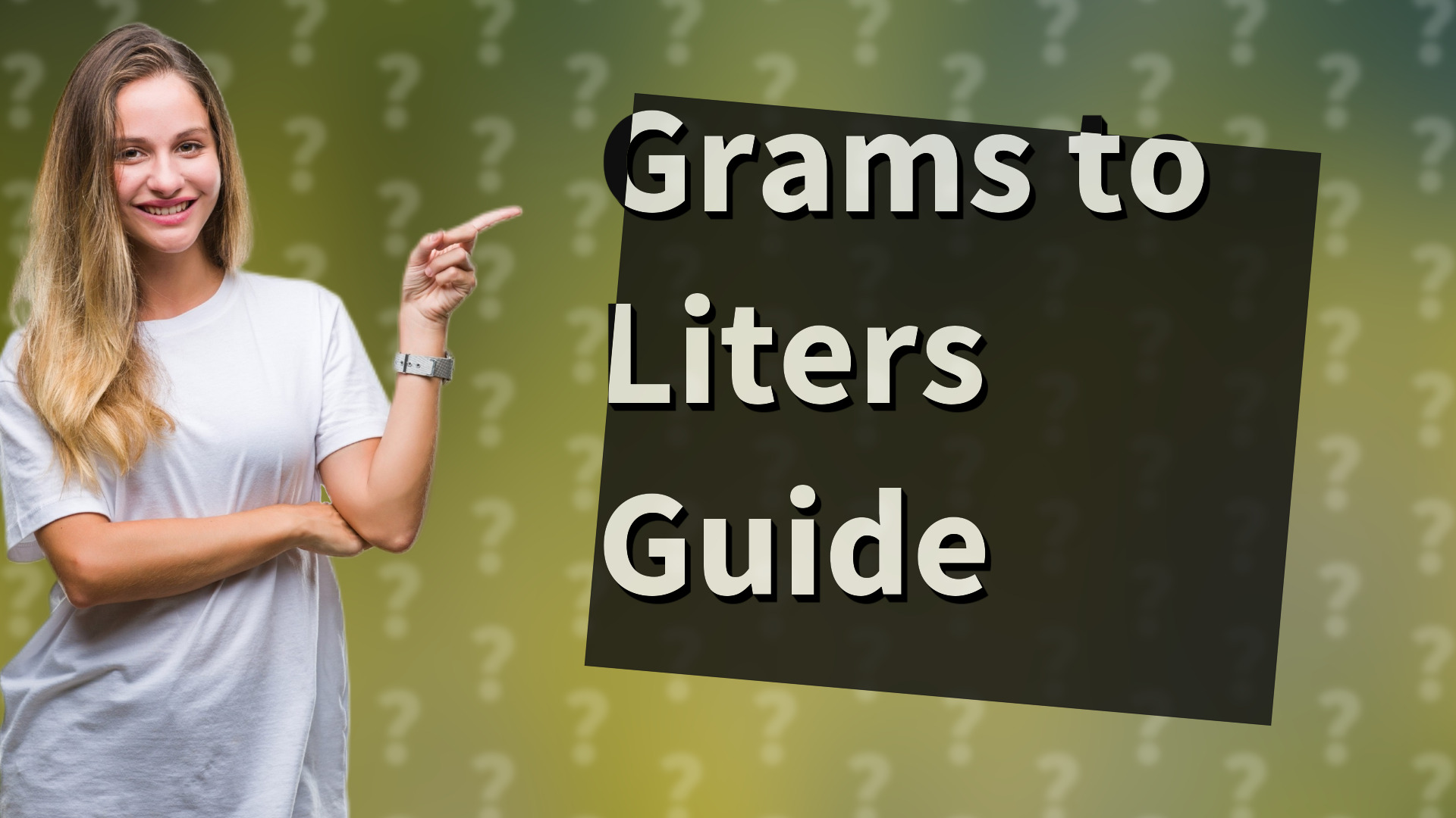 Grams to Liters Guide