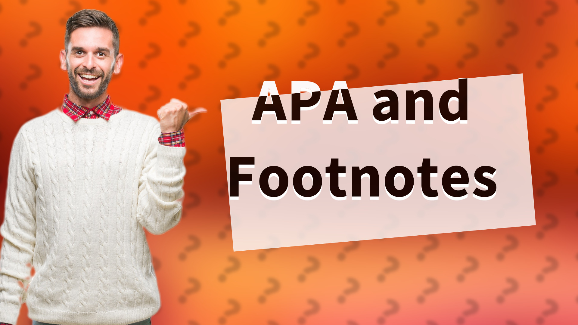 APA and Footnotes