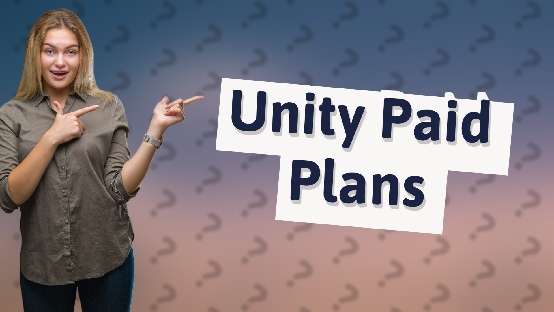 Unity Paid Plans