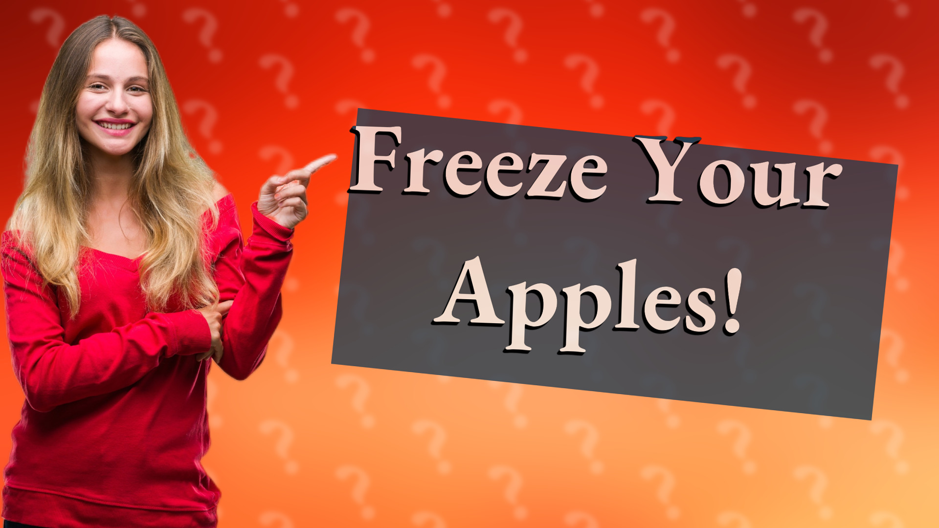 Freeze Your Apples!