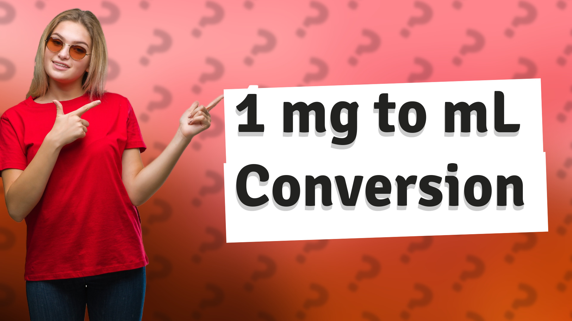 1 mg to mL Conversion
