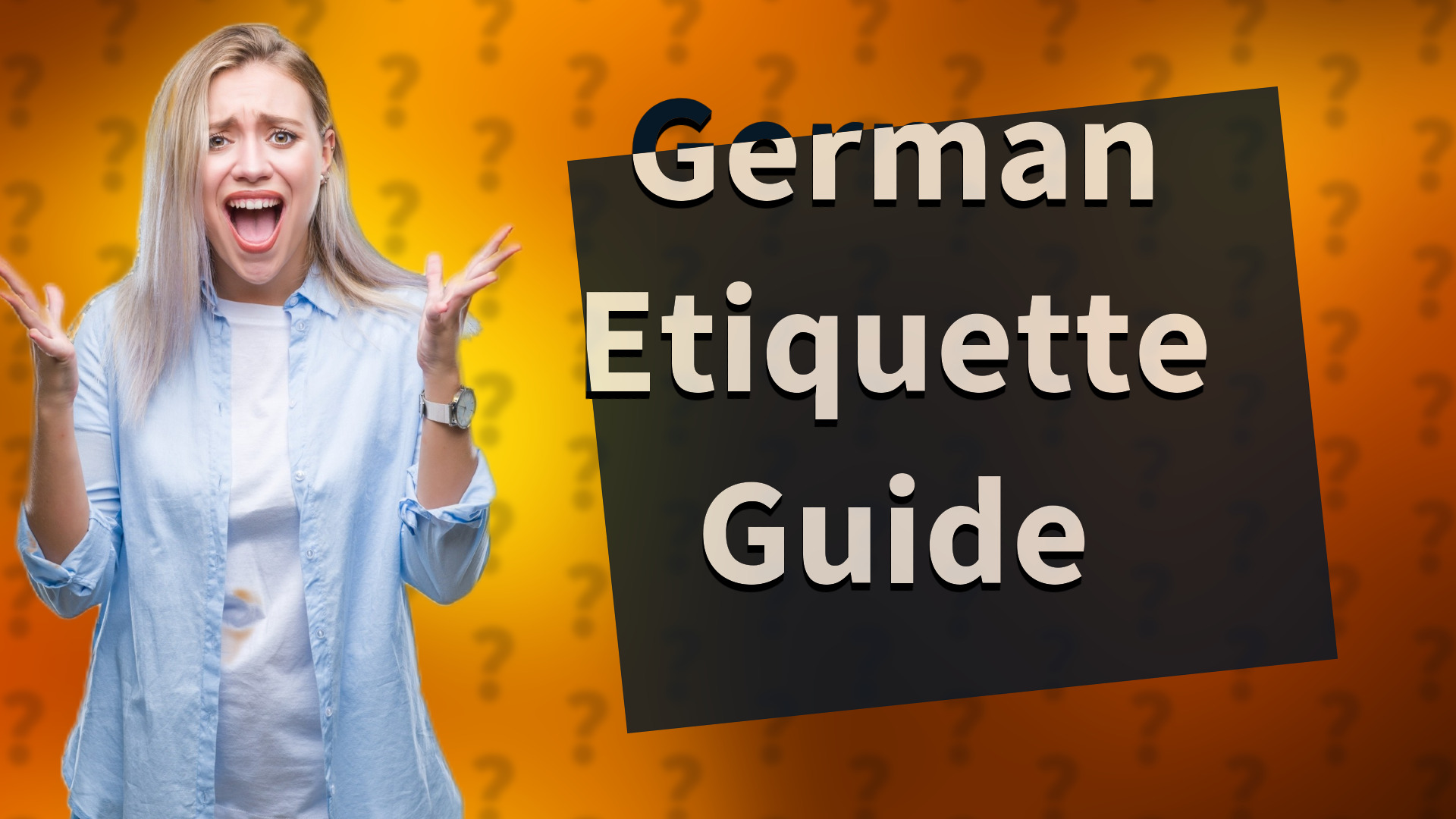 German Etiquette Guide