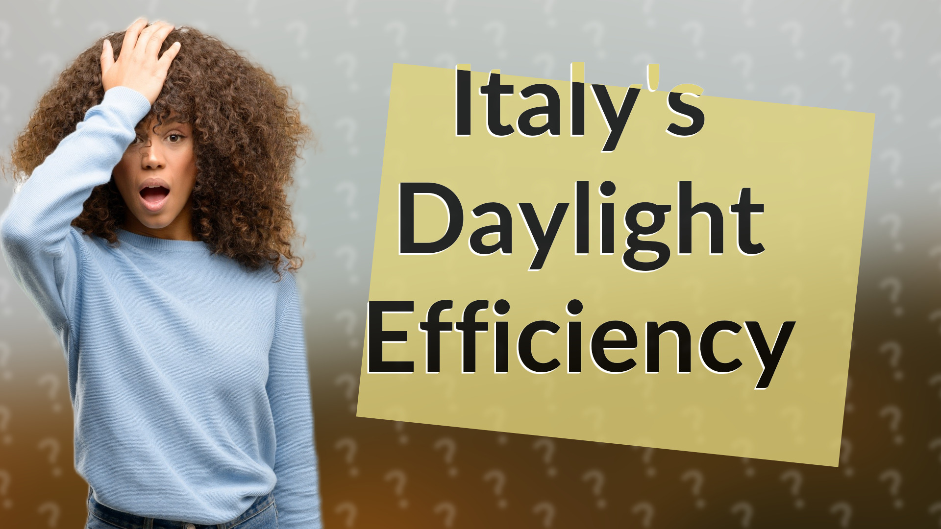Italy's Daylight Efficiency