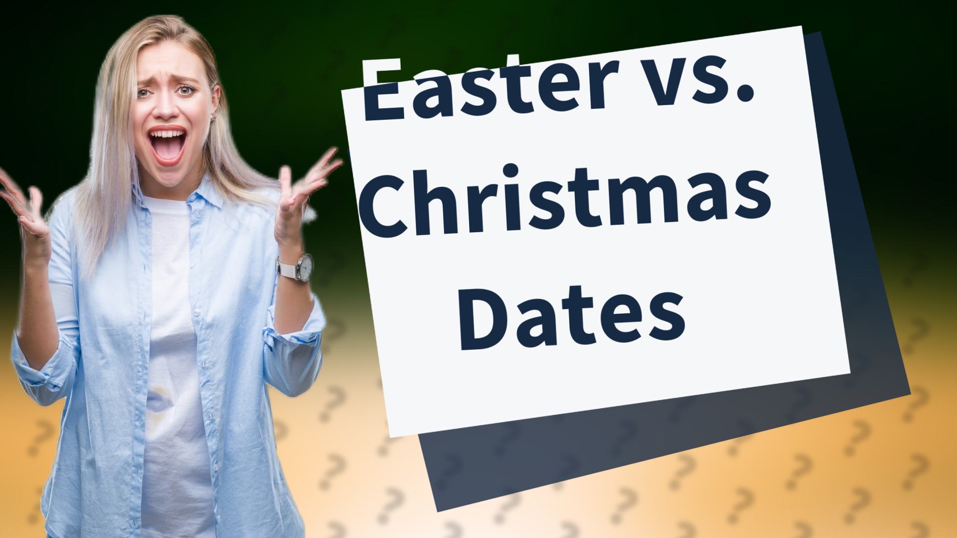 Easter vs. Christmas Dates