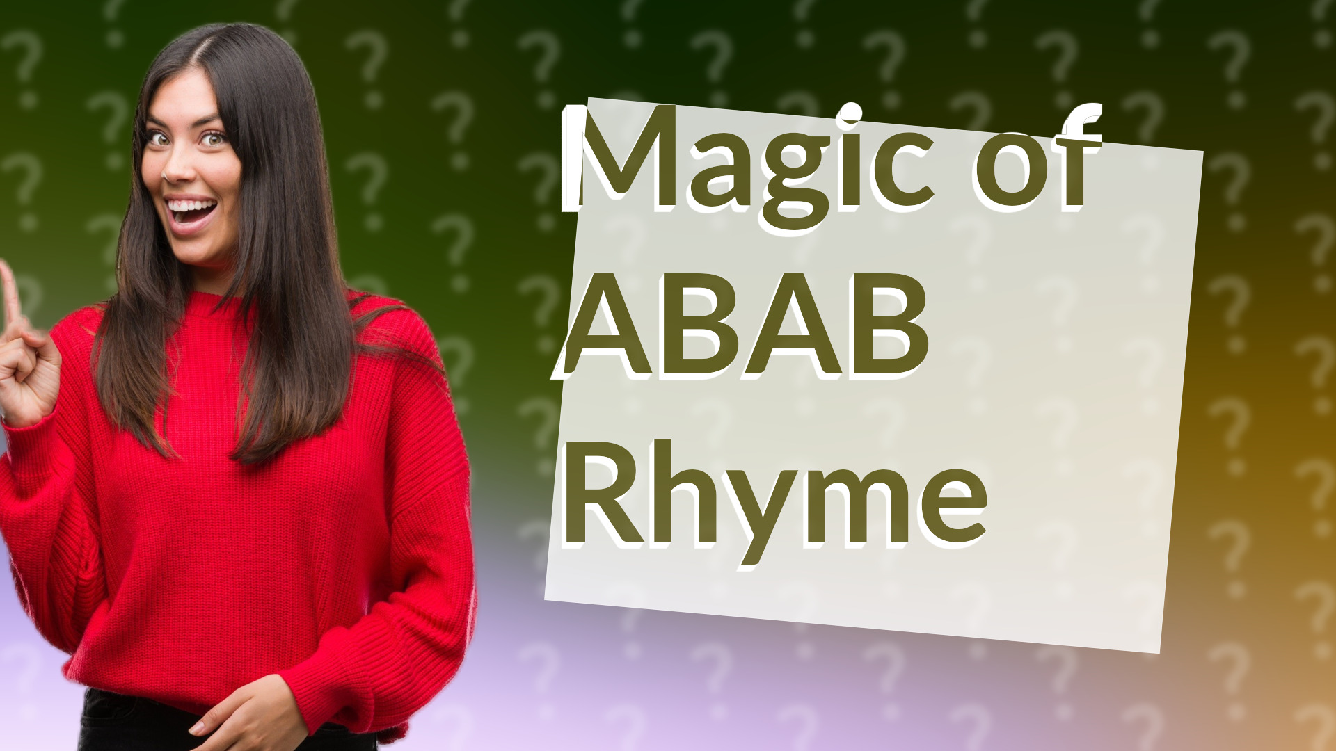 Magic of ABAB Rhyme