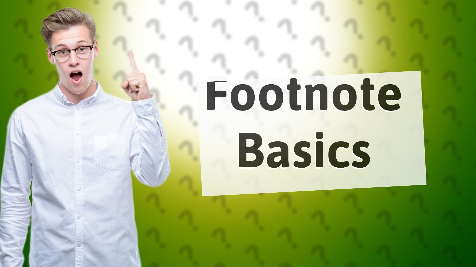 Footnote Basics