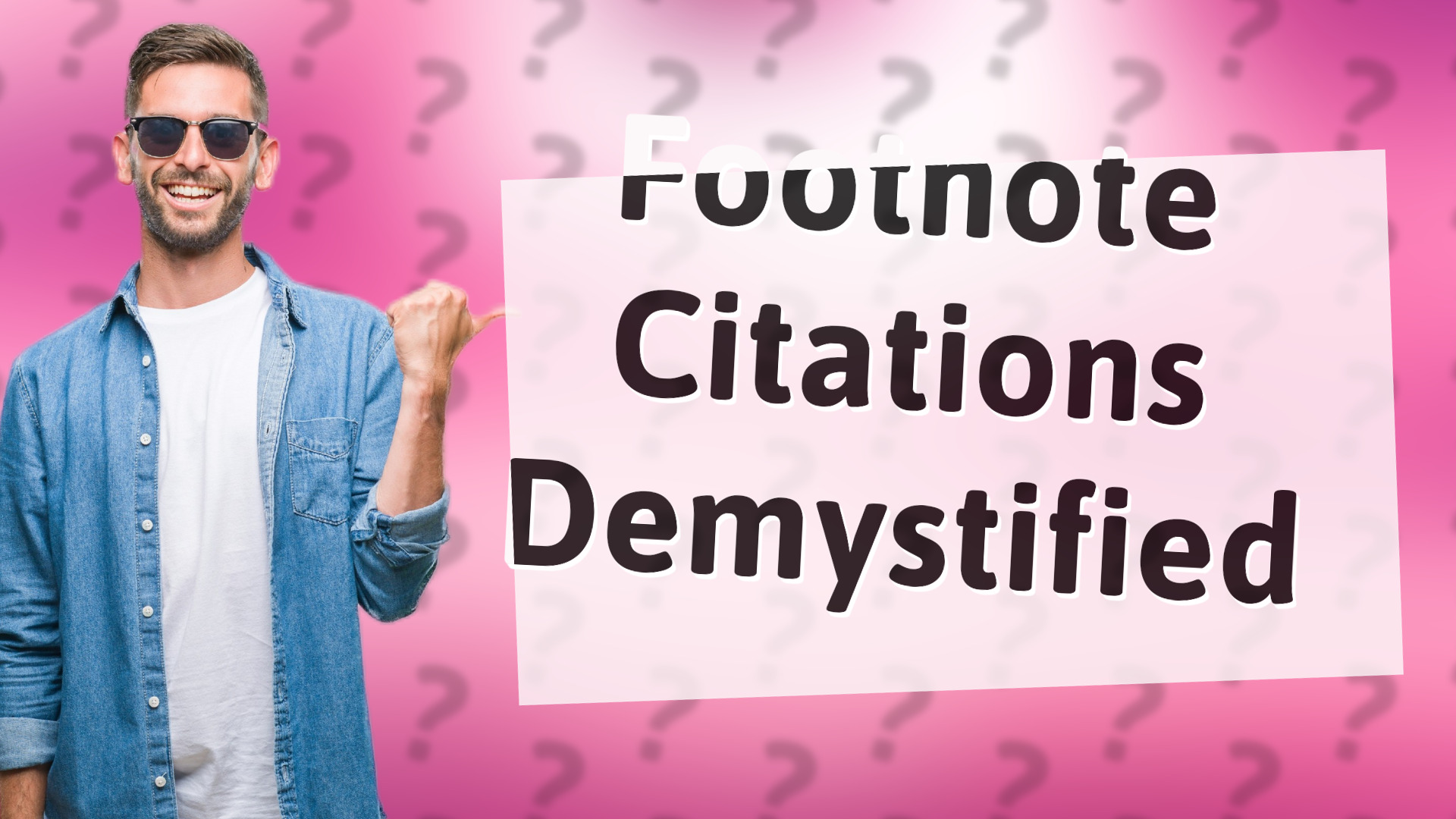 Footnote Citations Demystified