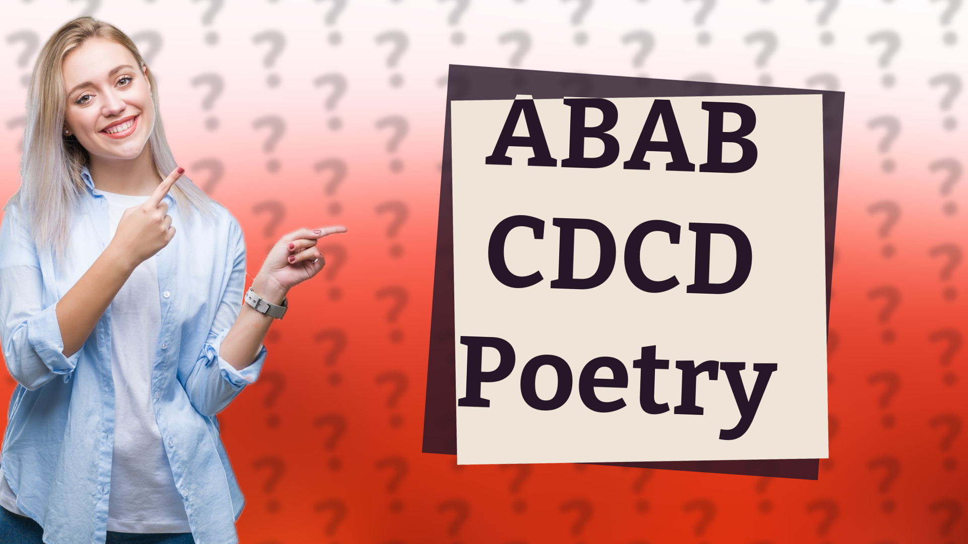 ABAB CDCD Poetry