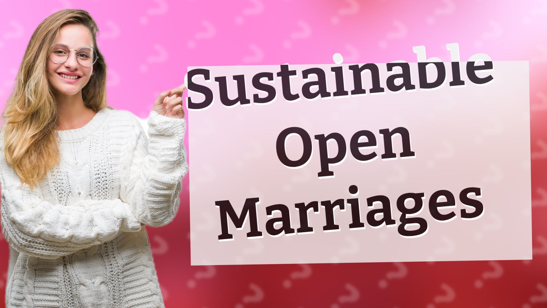 Sustainable Open Marriages