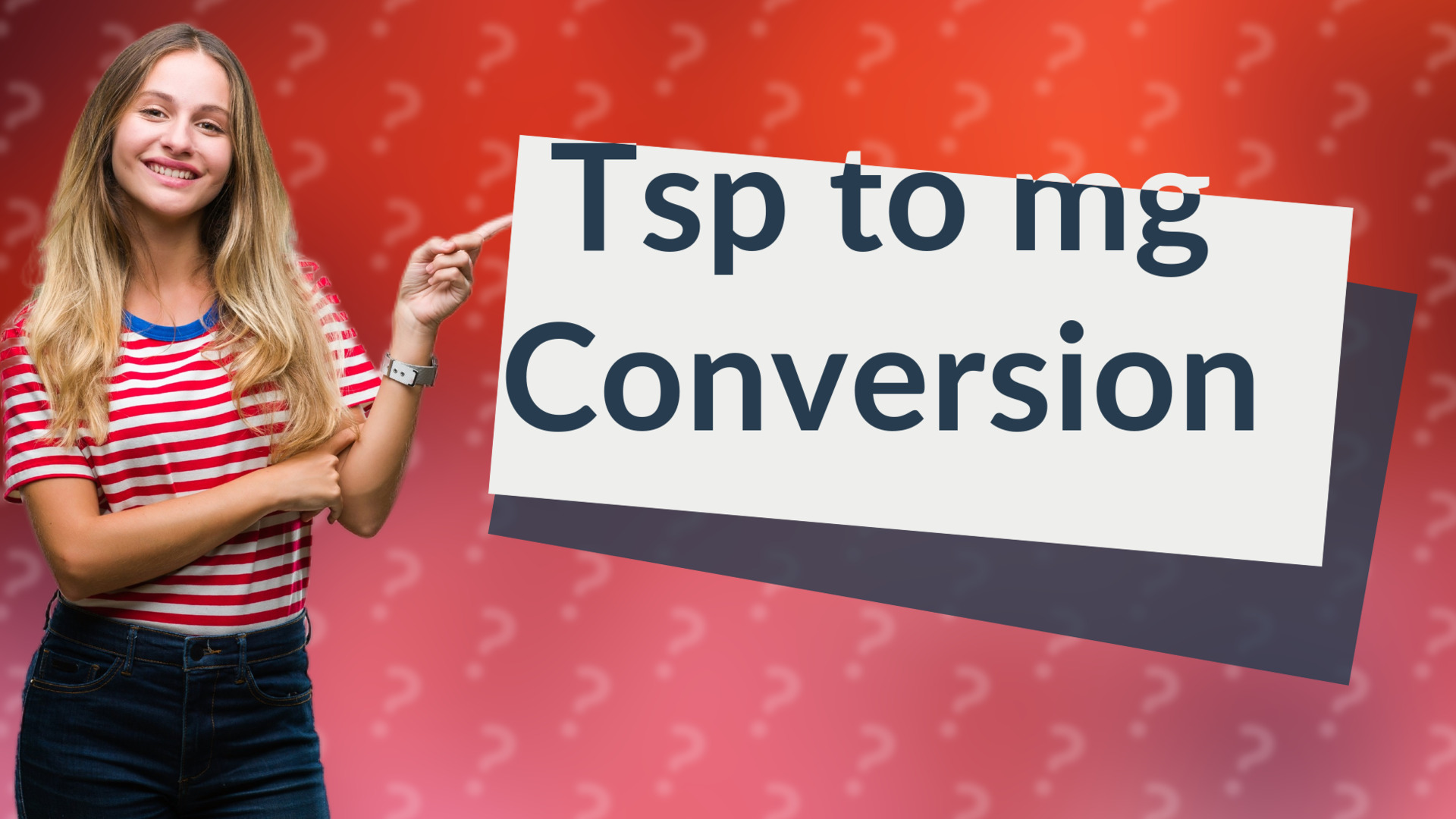 Tsp to mg Conversion
