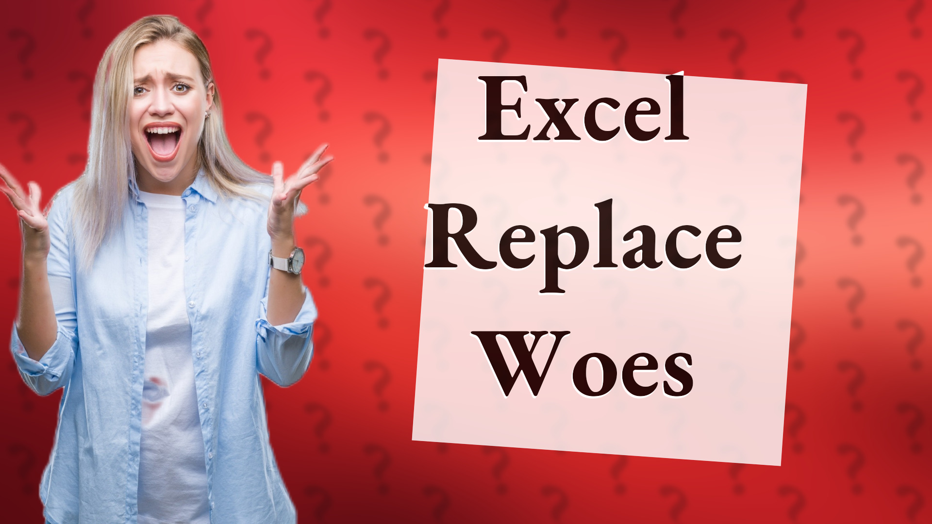 Excel Replace Woes