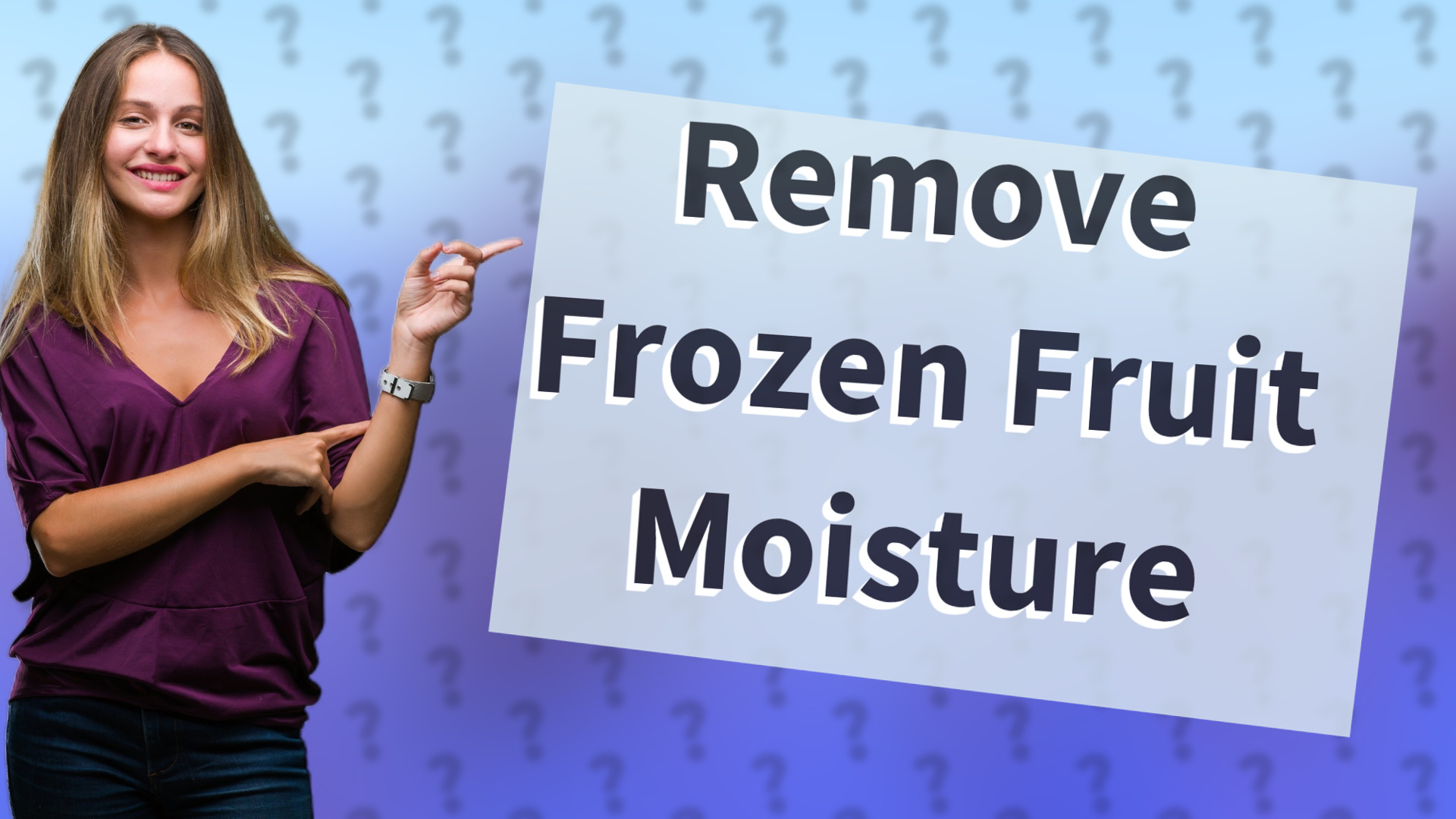 Remove Frozen Fruit Moisture