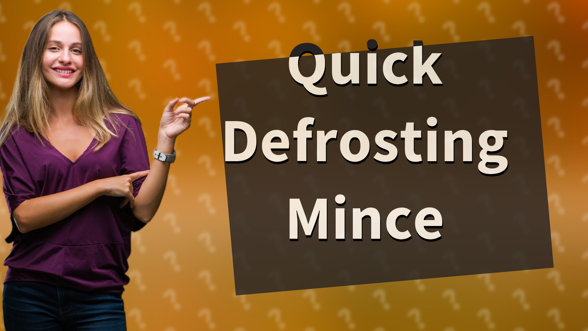 Quick Defrosting Mince