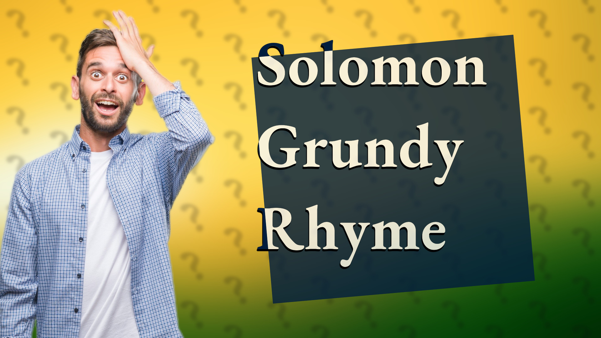 Solomon Grundy Rhyme