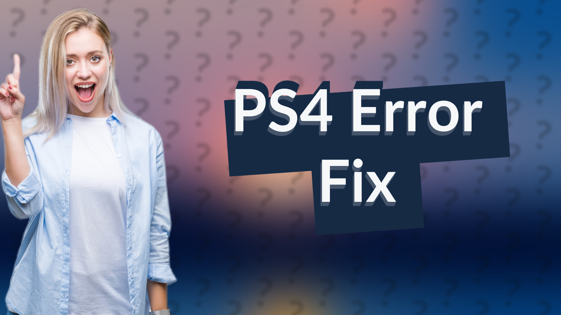 PS4 Error Fix