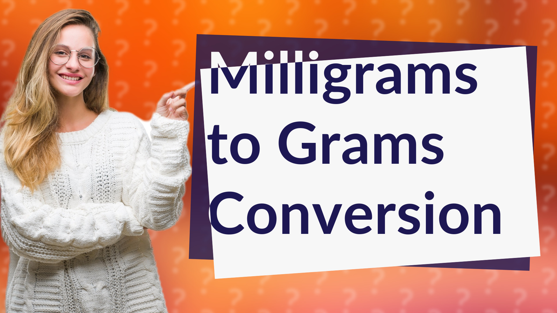 Milligrams to Grams Conversion