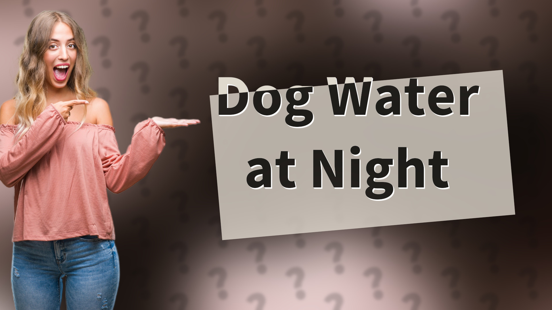Dog Water at Night