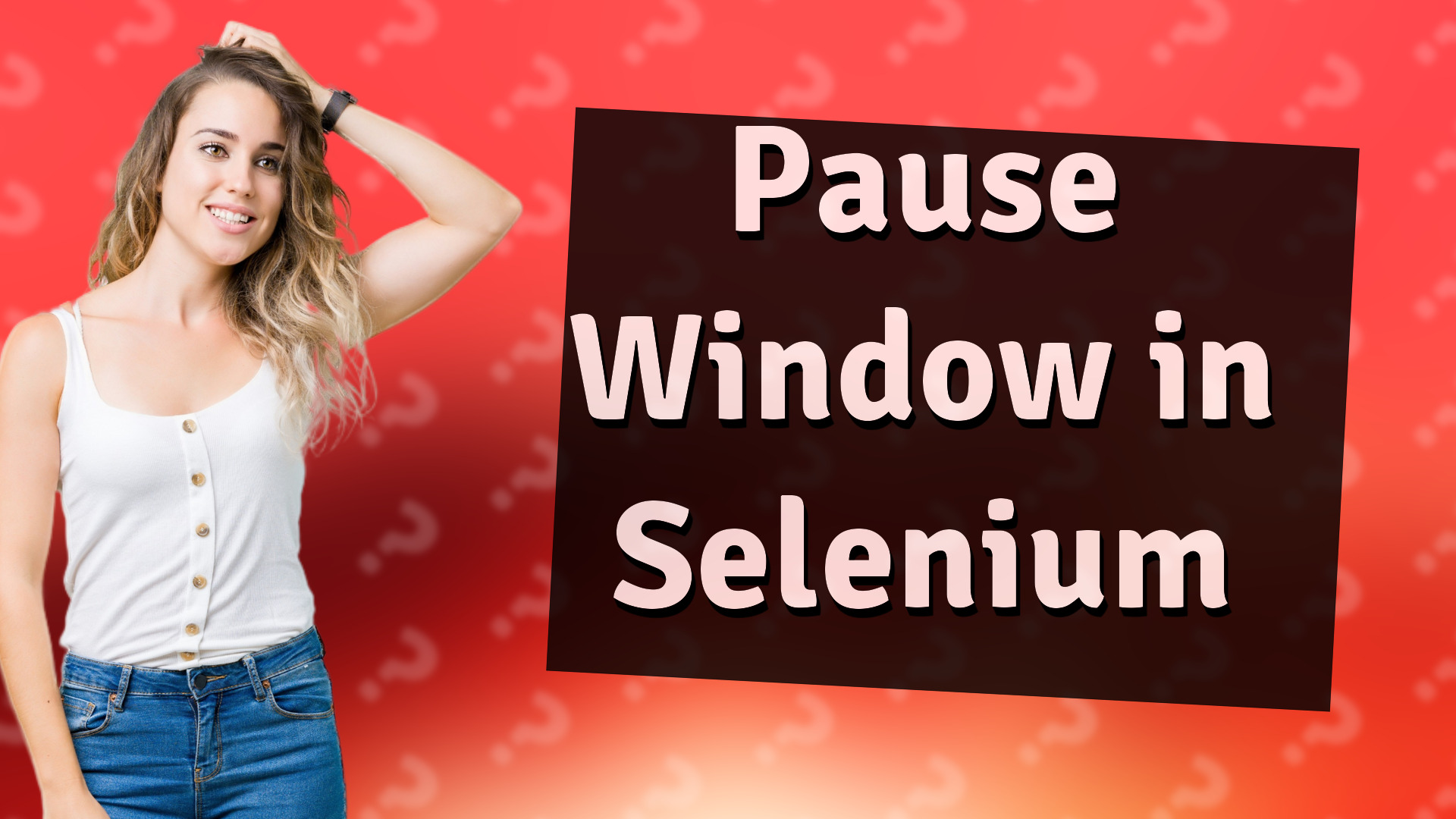 Pause Window in Selenium