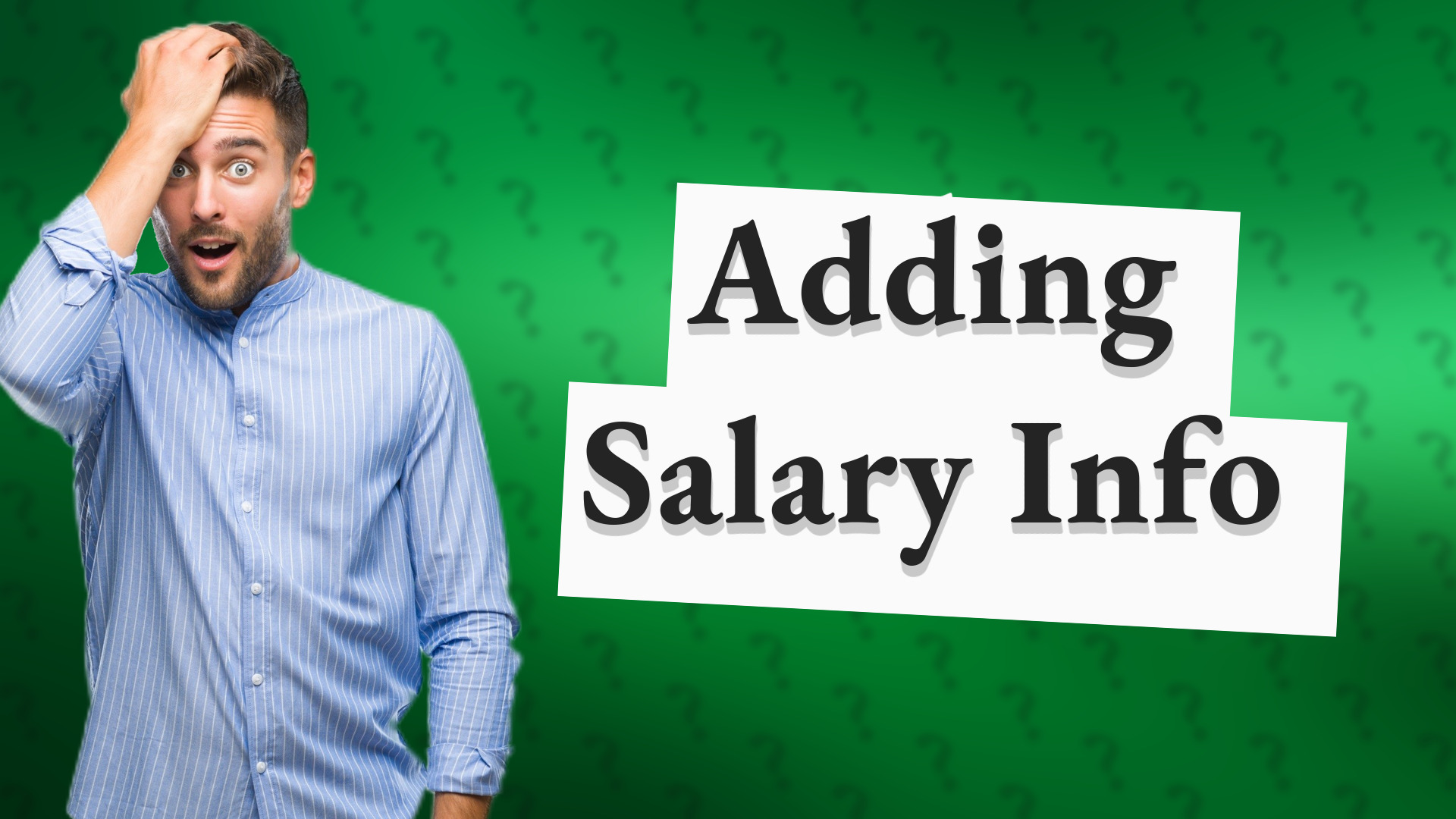 Adding Salary Info