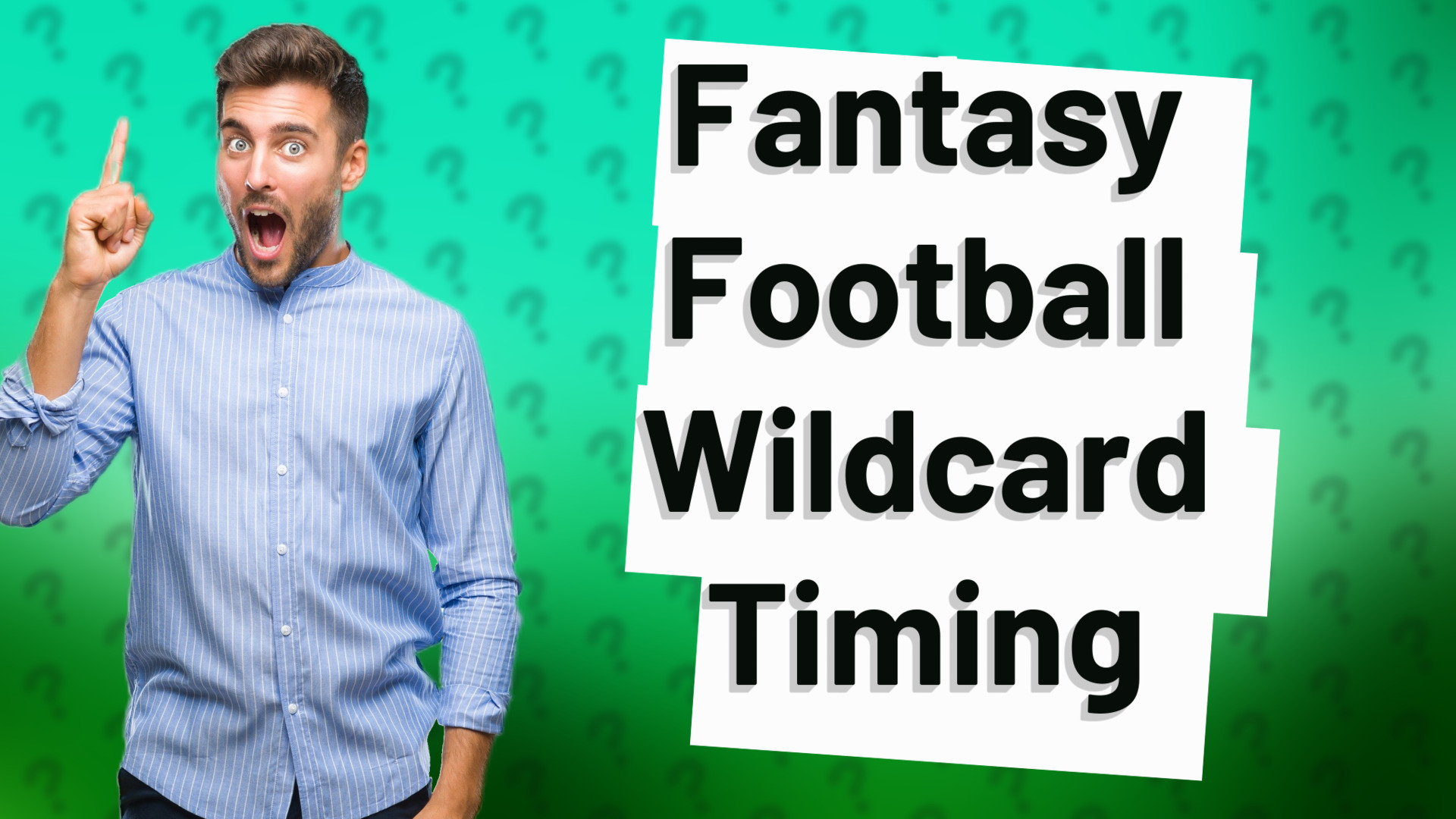 Fantasy Football Wildcard Timing