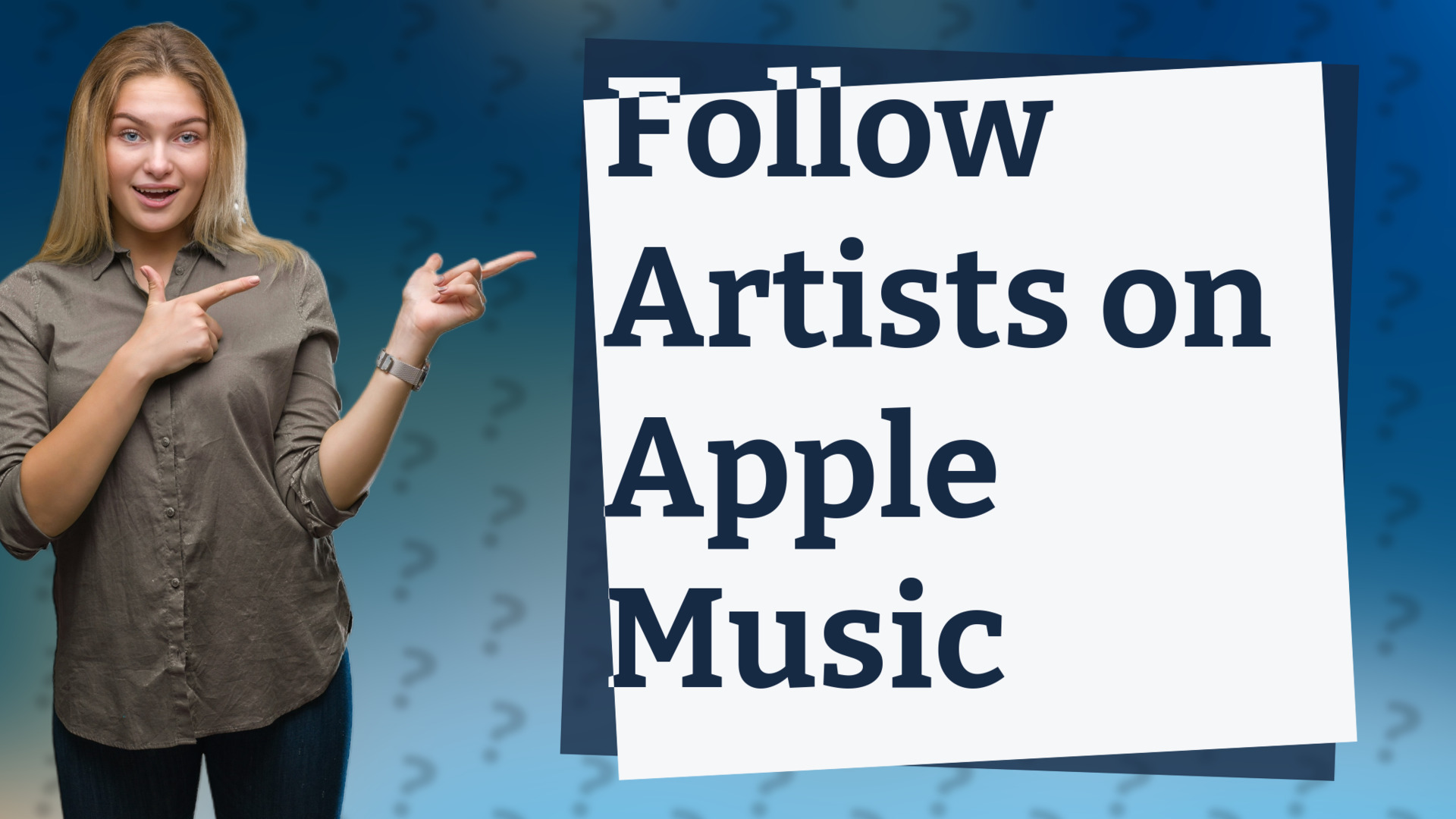 Follow Artists on Apple Music