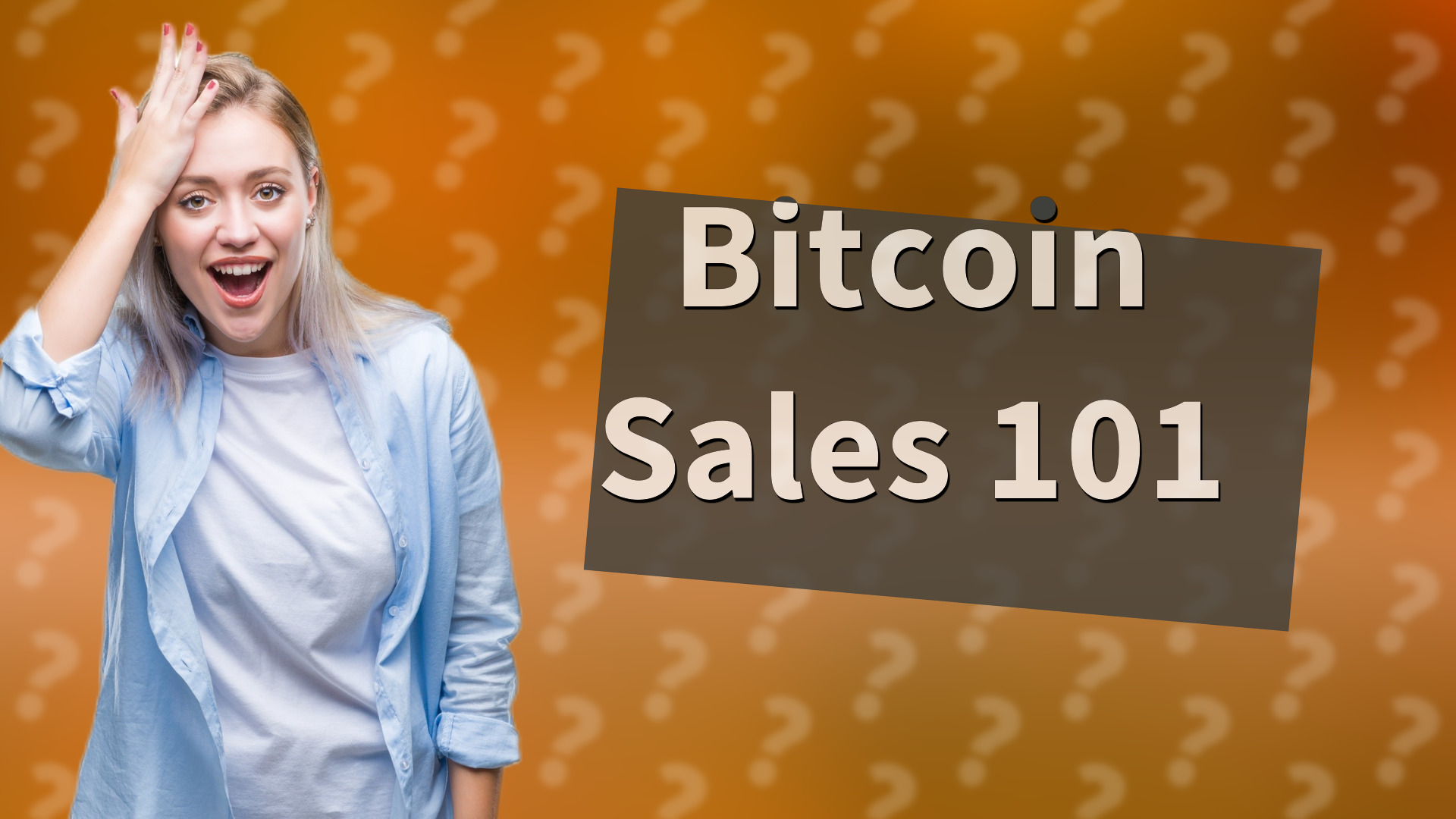 Bitcoin Sales 101