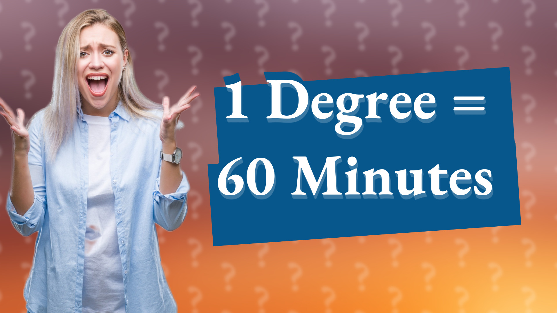 1 Degree = 60 Minutes