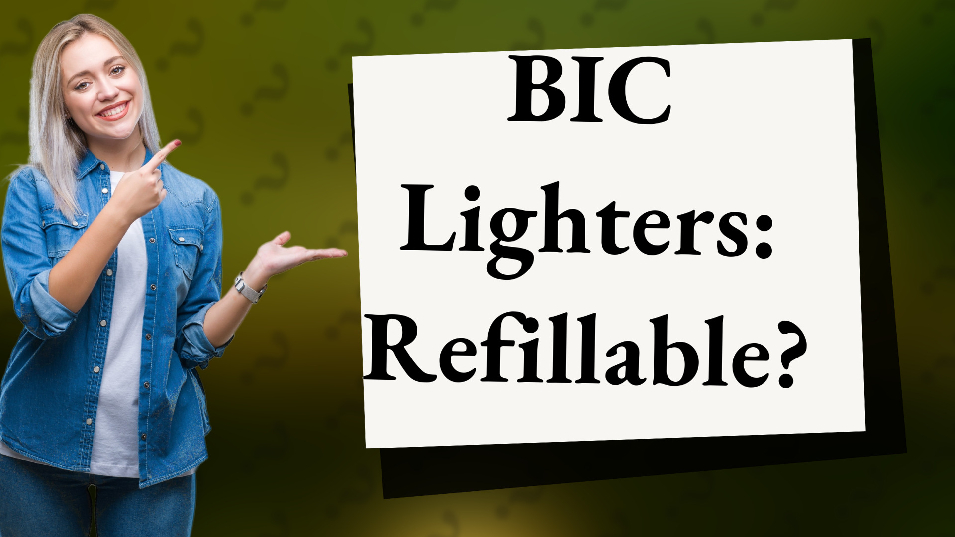 BIC Lighters: Refillable?