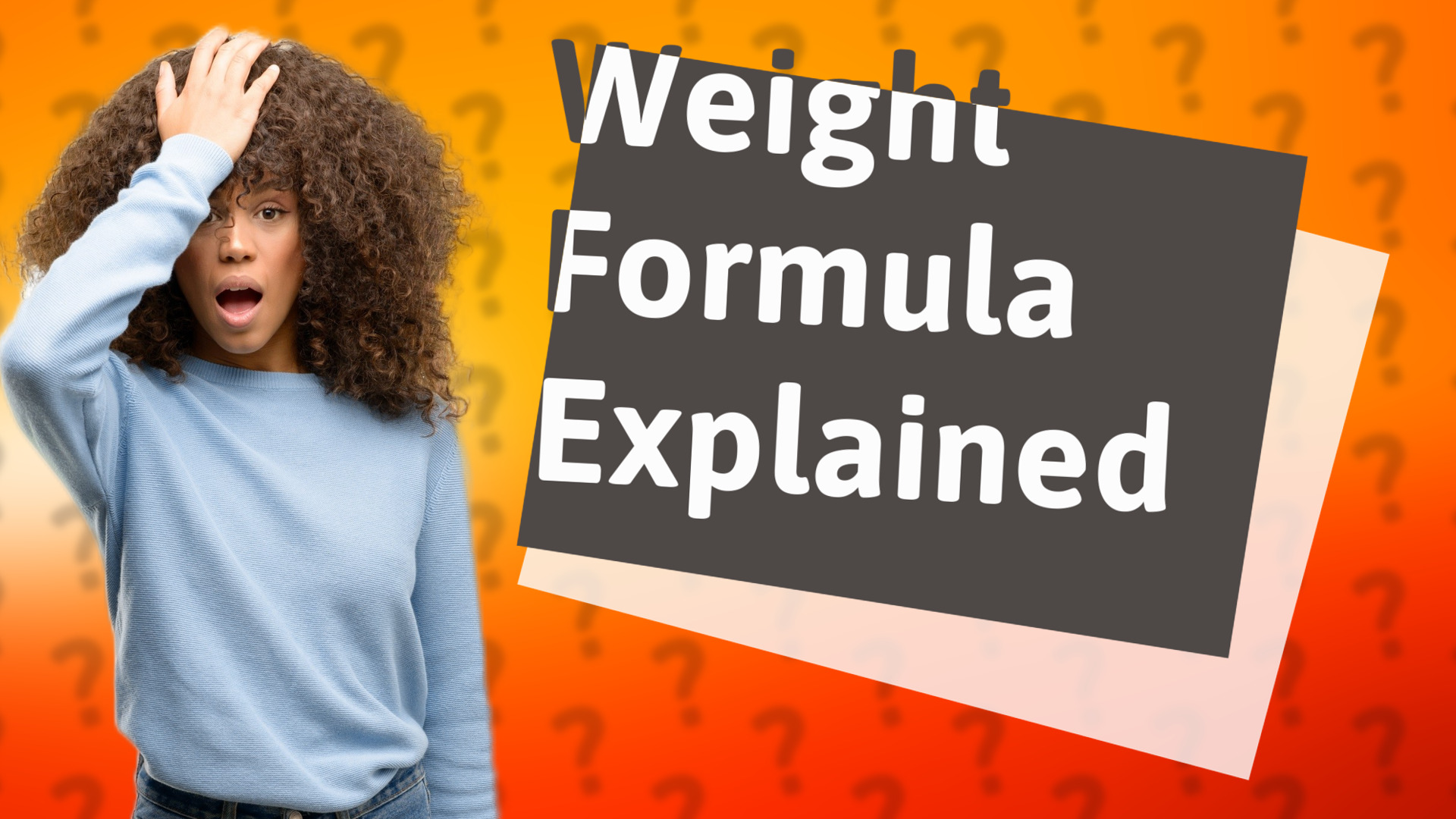 Weight Formula Explained
